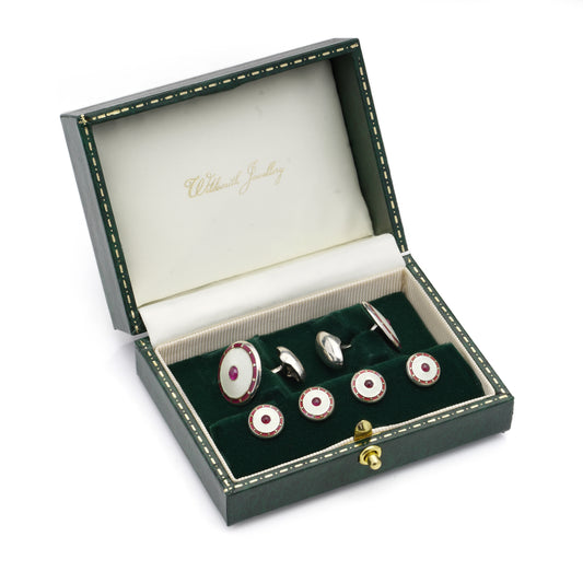 Ruby & Enamel Dress Set - Wildsmith Jewellery