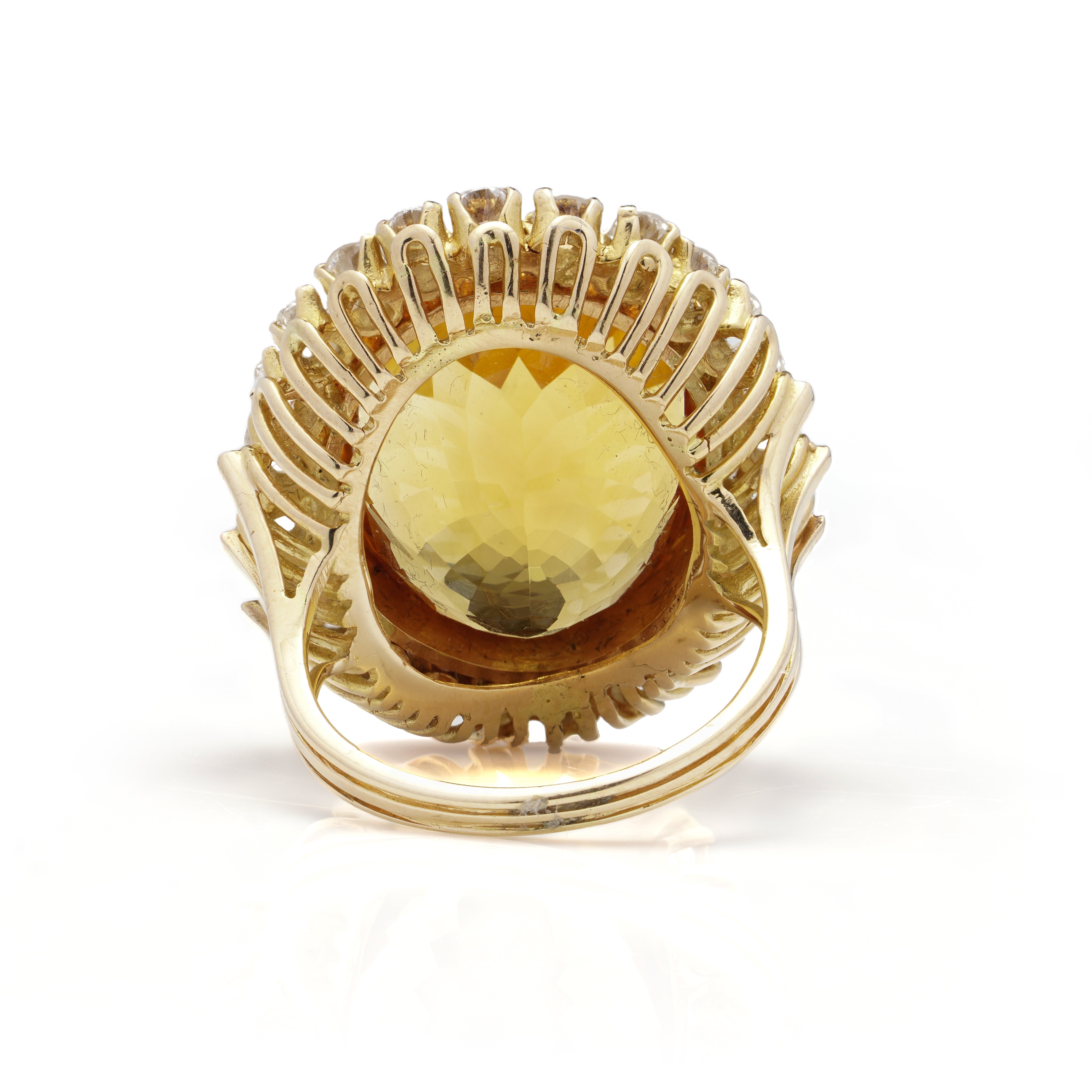 Citrine and Diamond Cocktail Ring - Wildsmith Jewellery