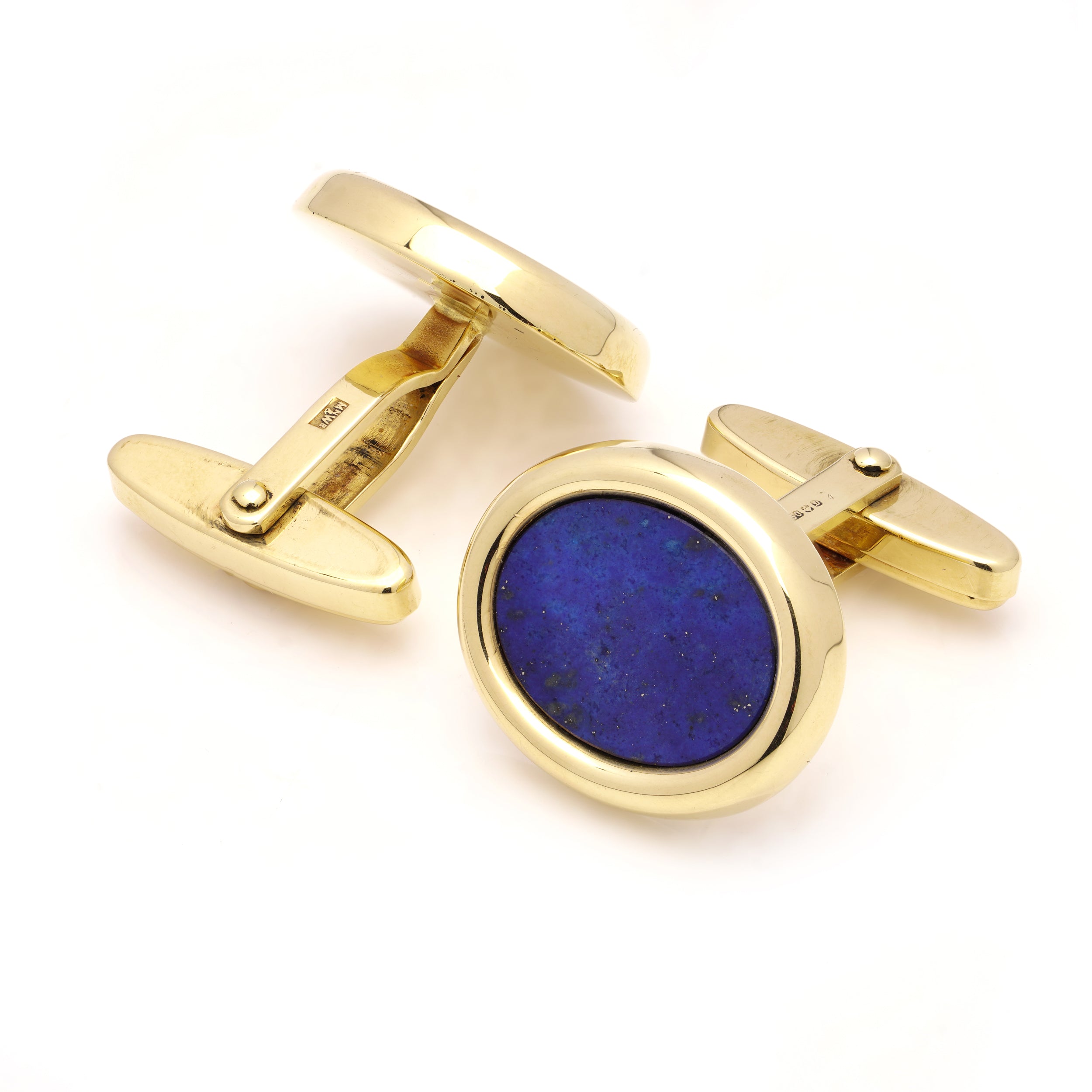 18ct Gold & Lapis Lazuli Cufflinks by Mappin & Webb - Wildsmith Jewellery