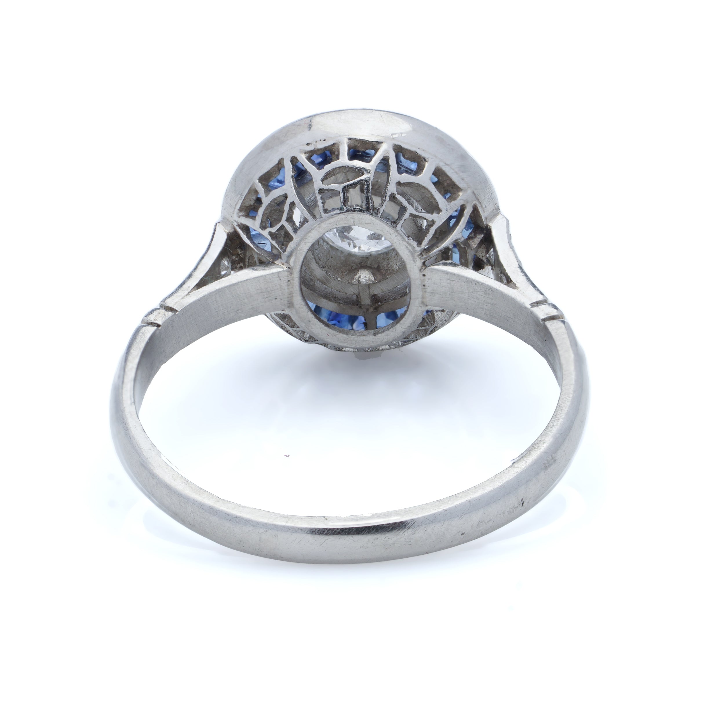 Sapphire & Diamond Target Ring, 0.39cts - Wildsmith Jewellery