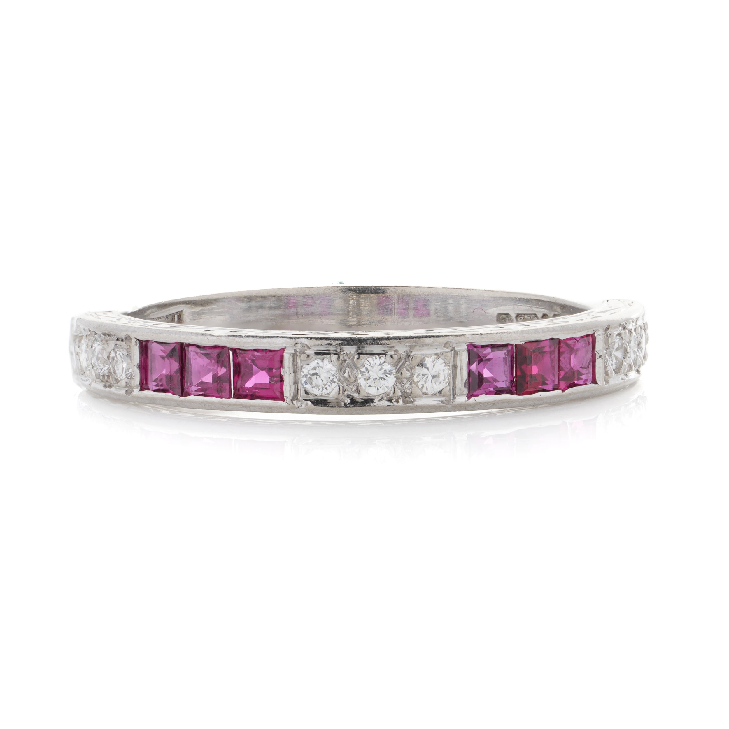 Ruby & Diamond Eternity Ring - Wildsmith Jewellery