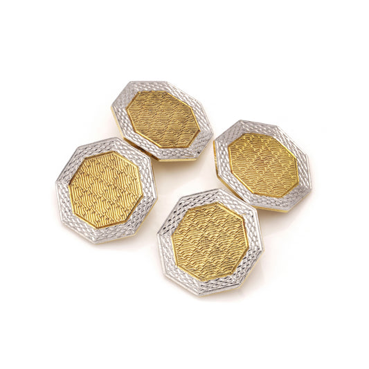 Platinum and Gold Cufflinks - Wildsmith Jewellery