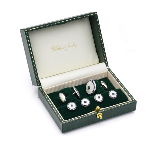 Sapphire & Enamel Dress Set - Wildsmith Jewellery