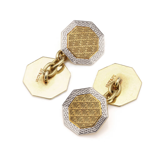 Platinum and Gold Cufflinks - Wildsmith Jewellery