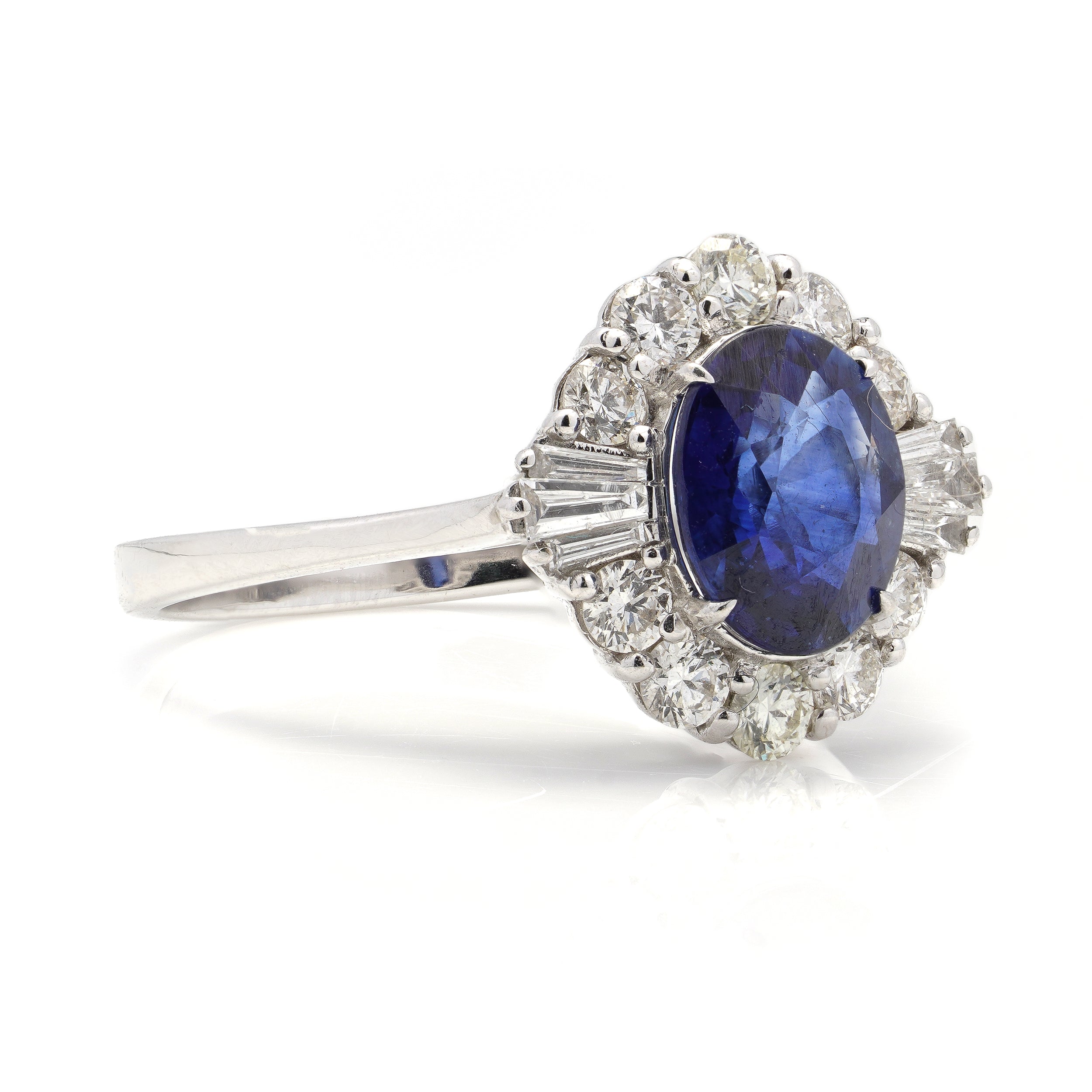 Sapphire & Diamond Engagement Ring - Wildsmith Jewellery