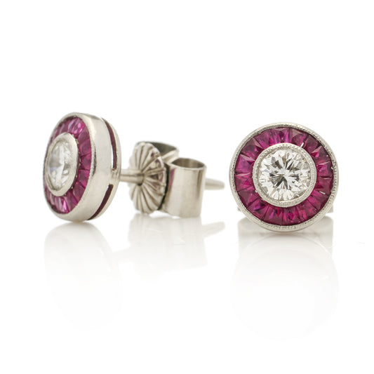 Ruby and Diamond Earrings - Wildsmith Jewellery