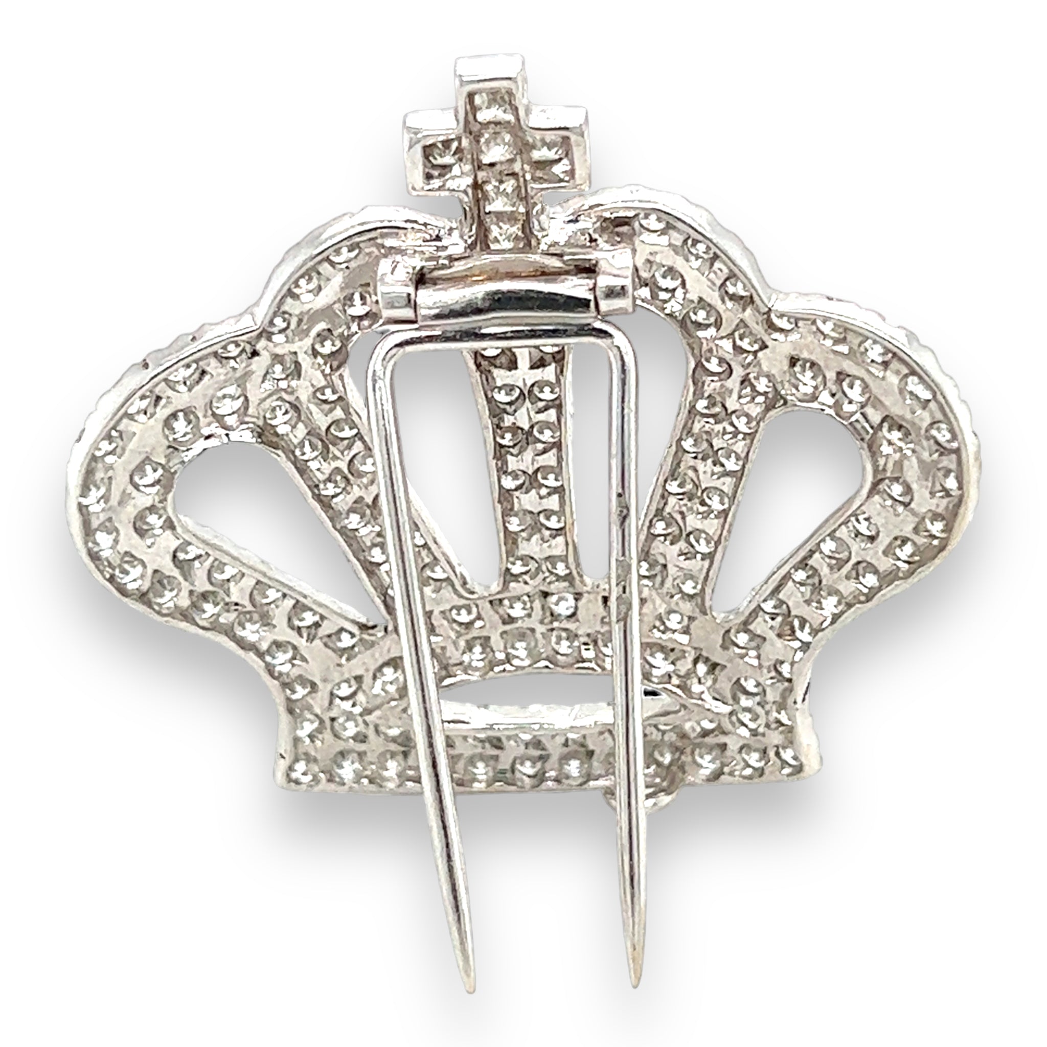 Diamond Crown Brooch - Wildsmith Jewellery