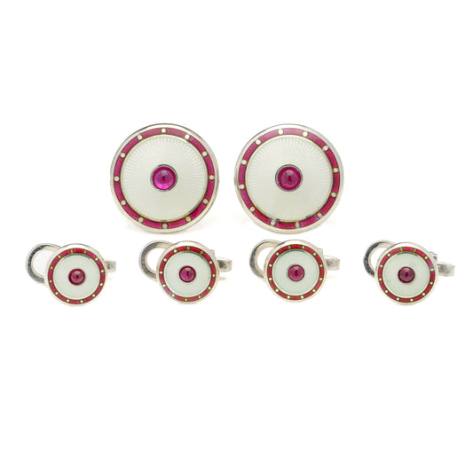 Ruby & Enamel Dress Set - Wildsmith Jewellery