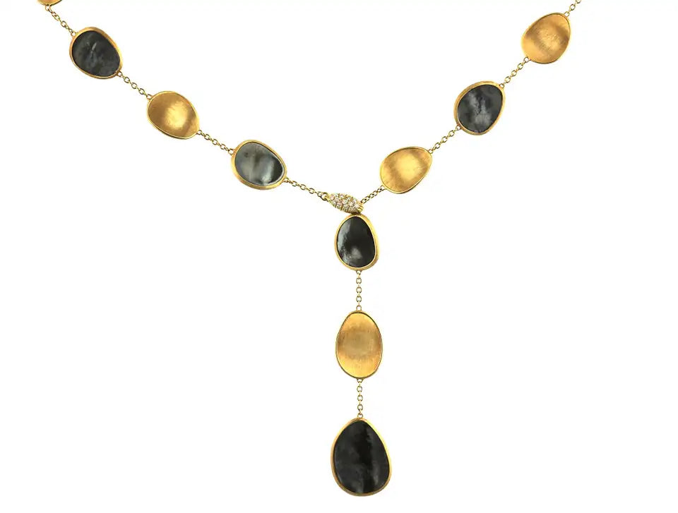 18ct Gold & Mother of Pearl Lunaria Necklace by Marco Bicego - Wildsmith Jewellery Necklaces