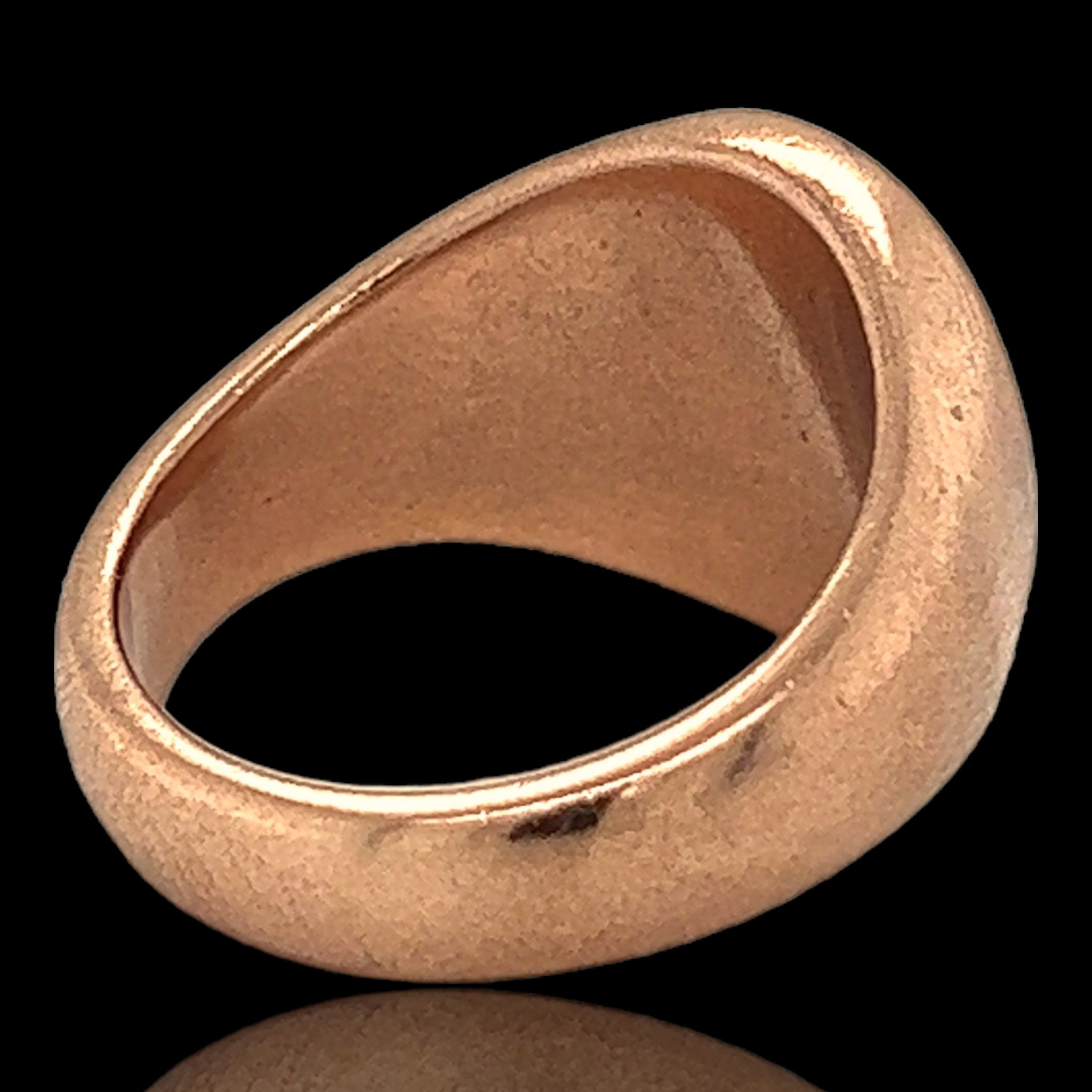 Mens rose 2025 gold signet ring