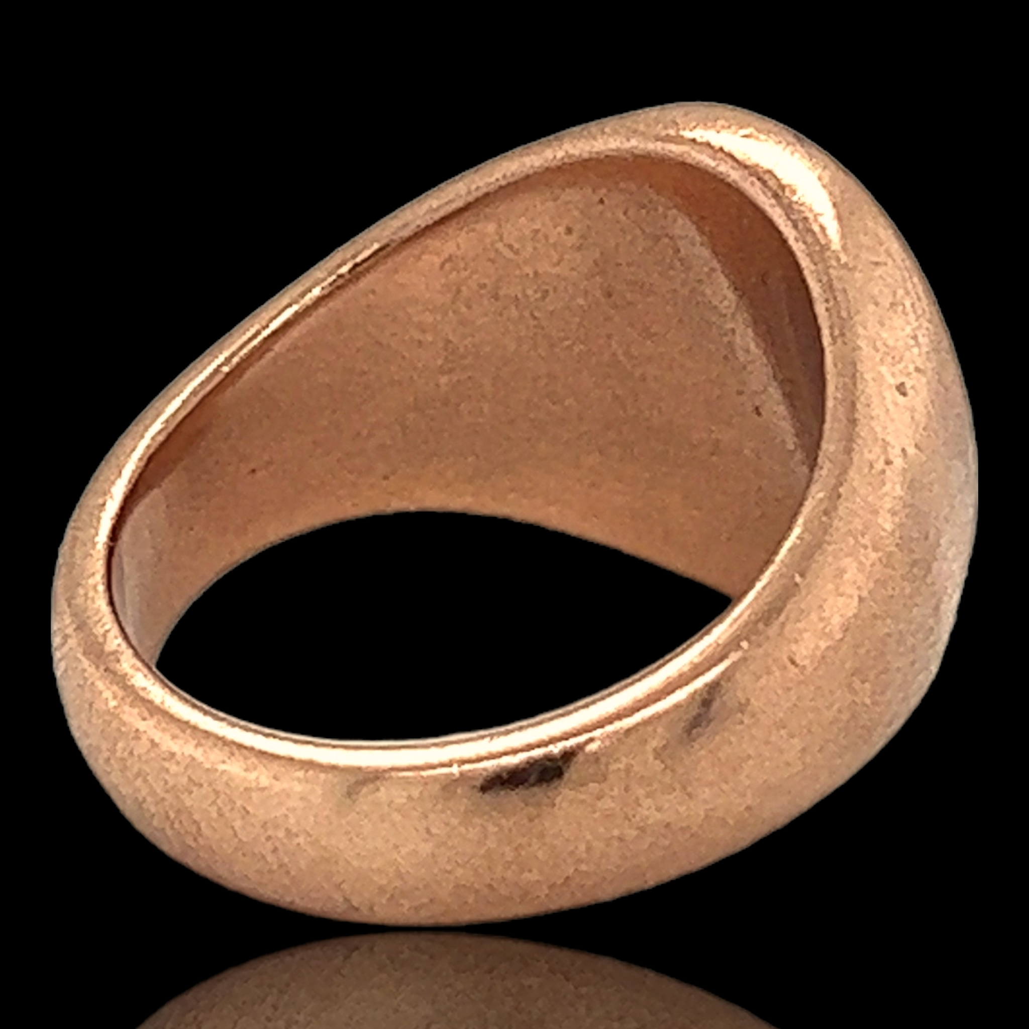 Mens rose gold hot sale signet ring