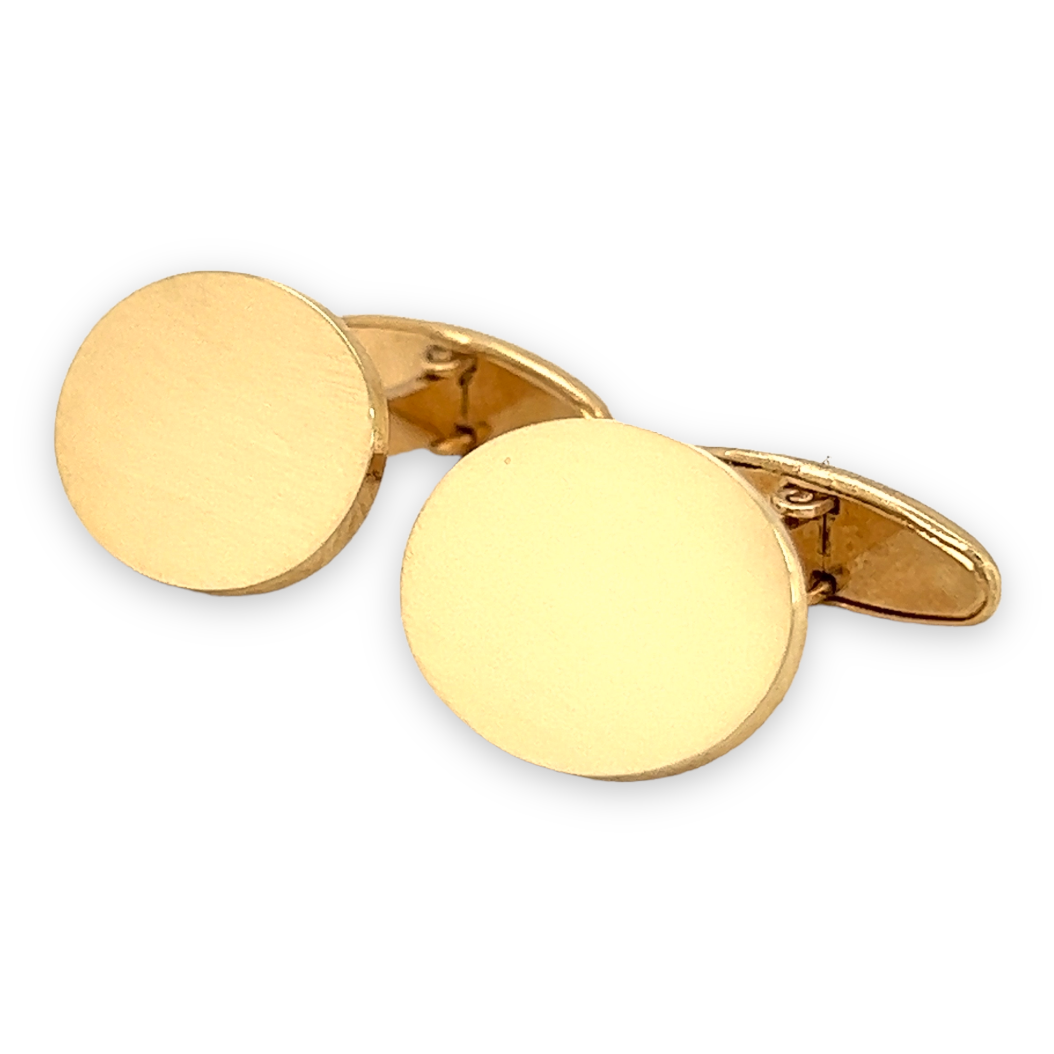 Gold Oval Cufflinks - Wildsmith Jewellery Cufflinks