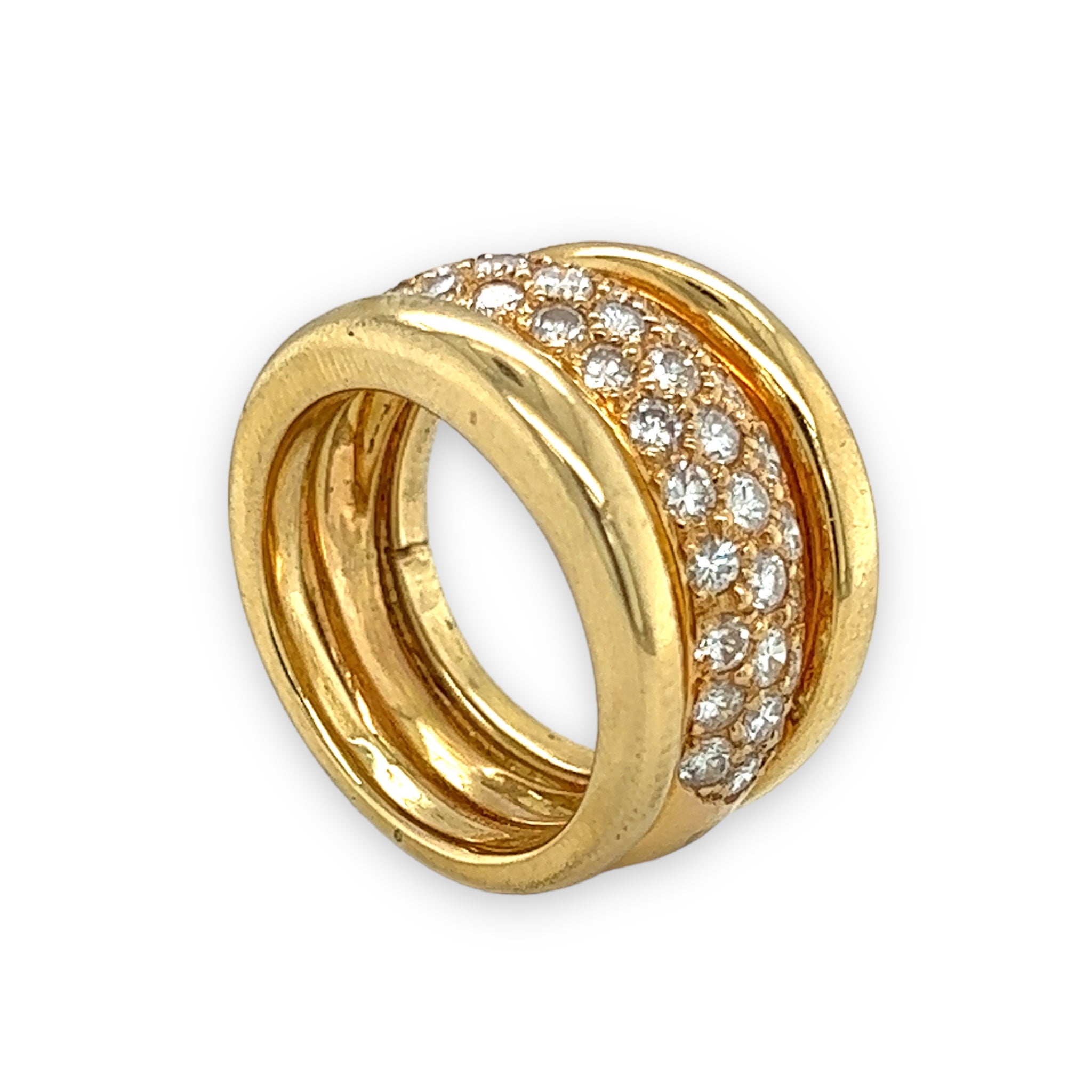 1970s 18ct Gold & Diamond Ring, Fench - Wildsmith Jewellery Rings