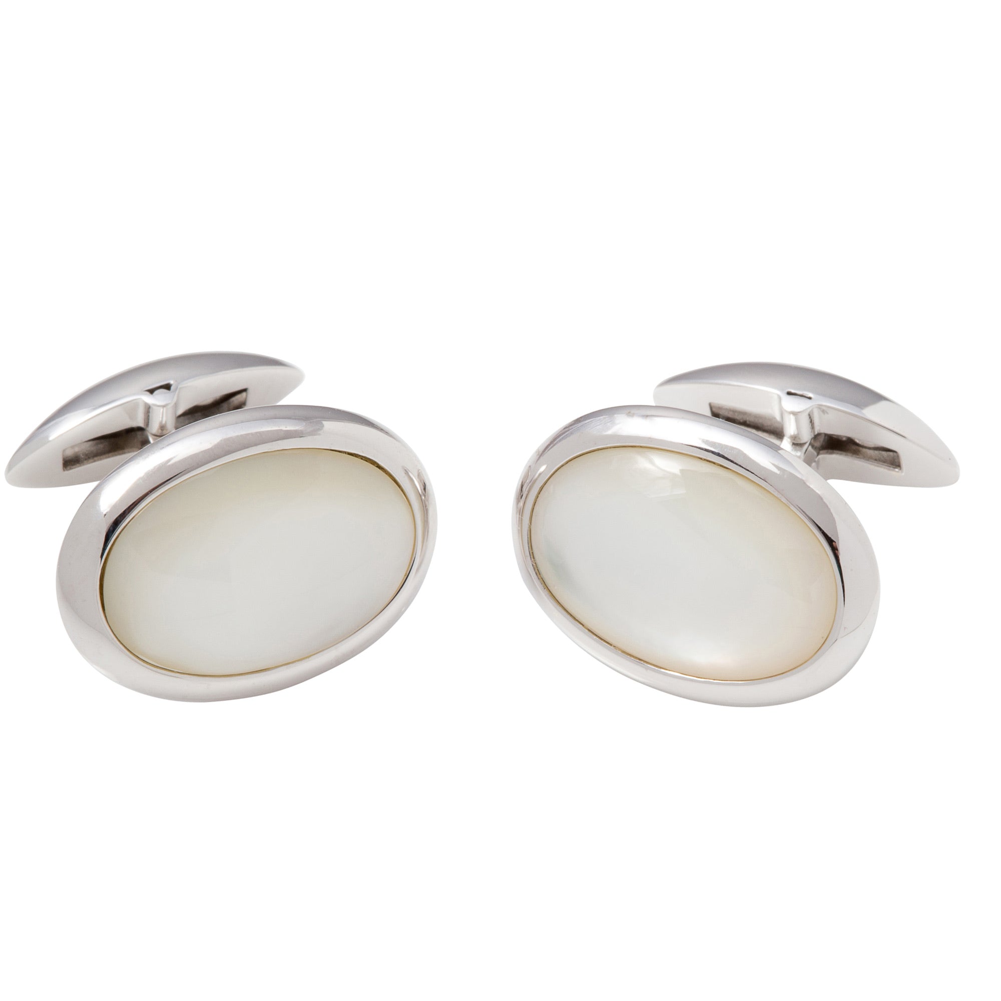 Mother of Pearl Oval Cufflinks - Wildsmith Jewellery Cufflinks