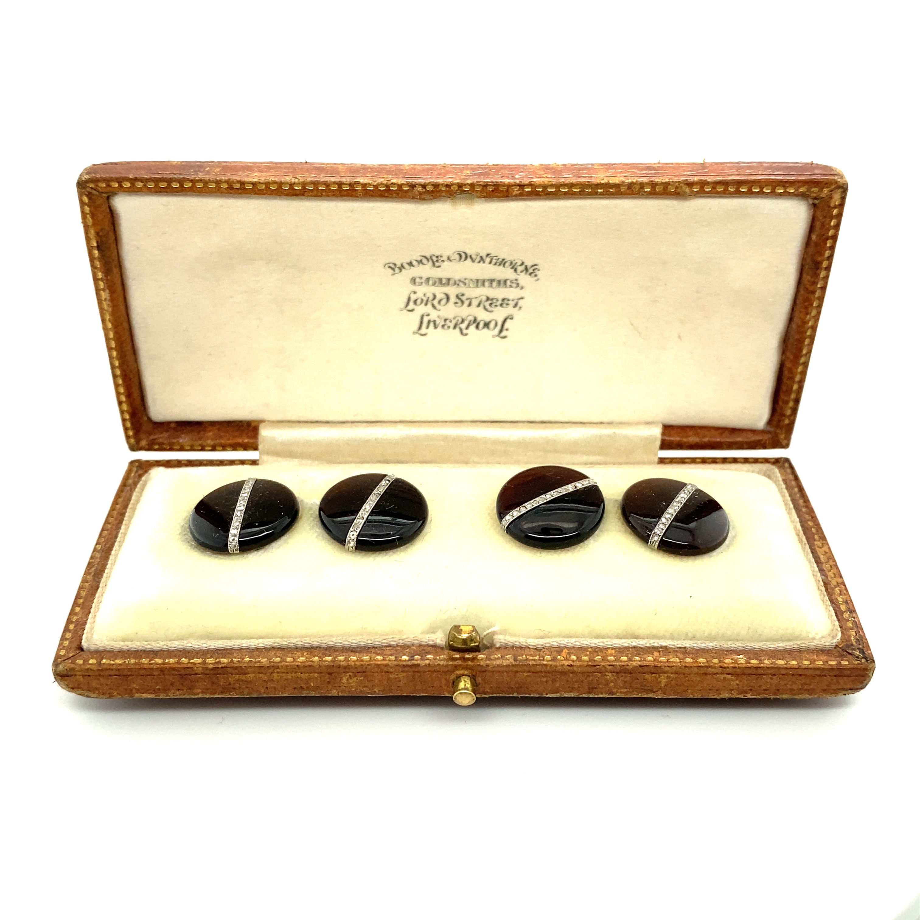 Art Deco Onyx & Diamond Cufflinks - Wildsmith Jewellery Cufflinks