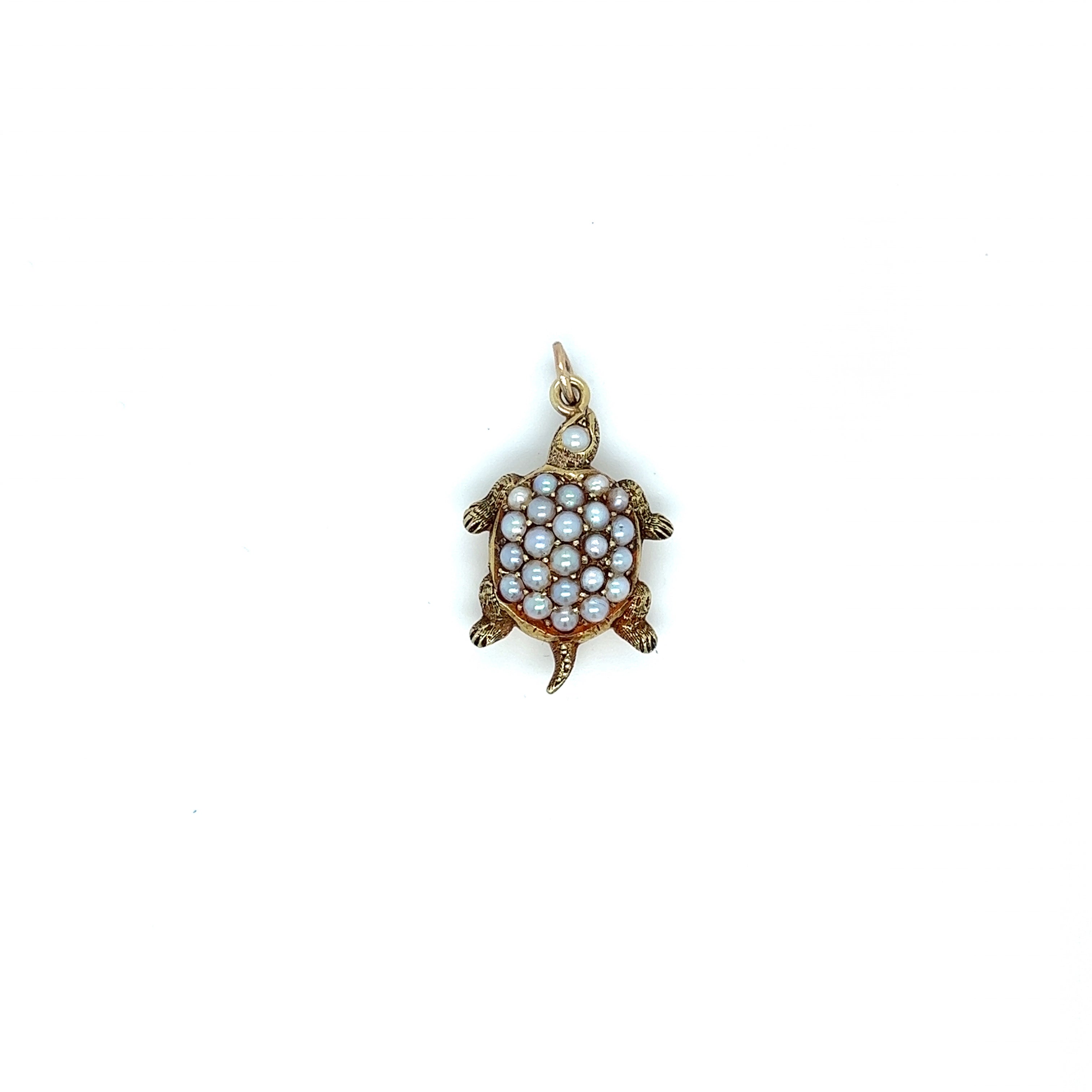 Antique Pearl Turtle Charm - Wildsmith Jewellery Charms & Pendants