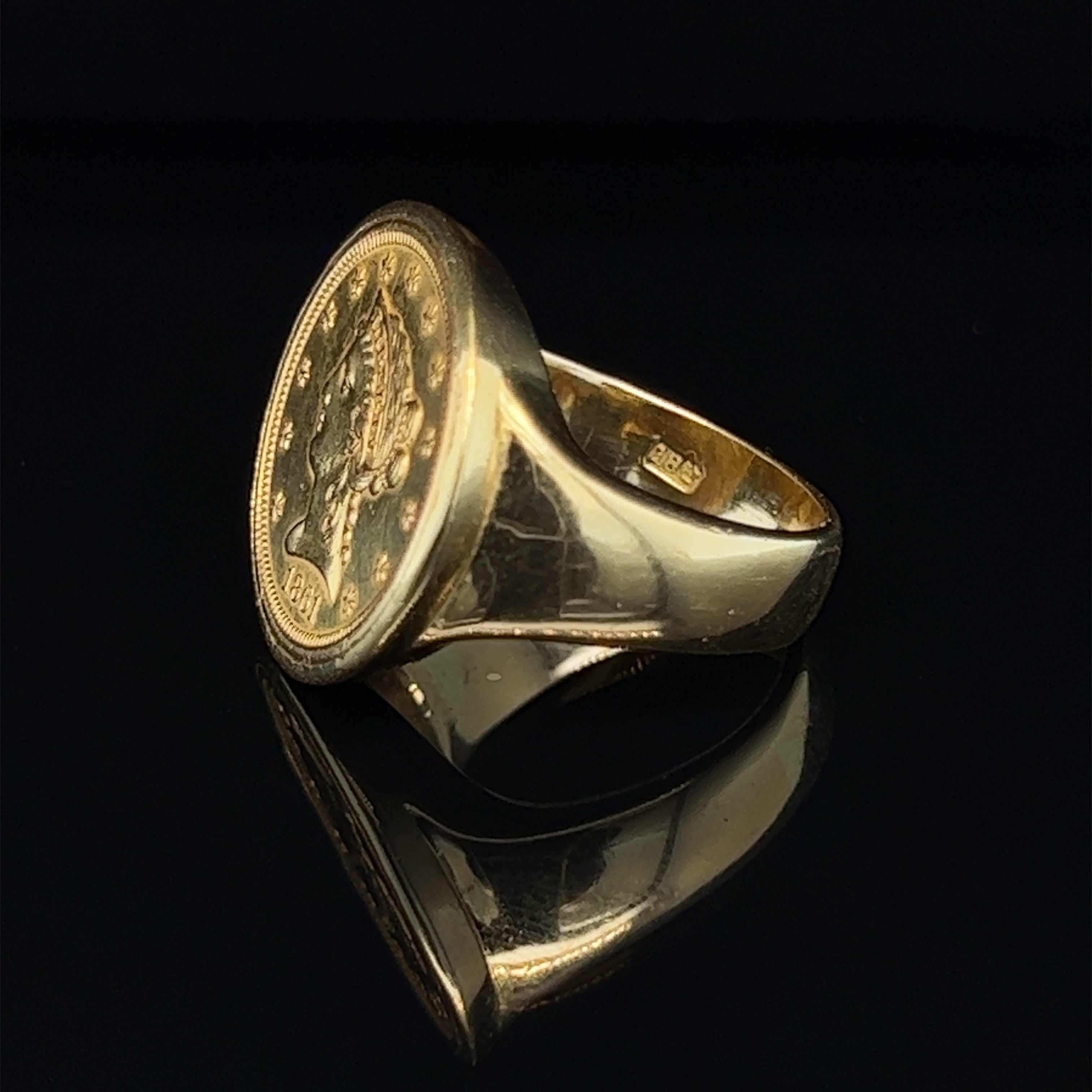 Antique hot sale coin ring