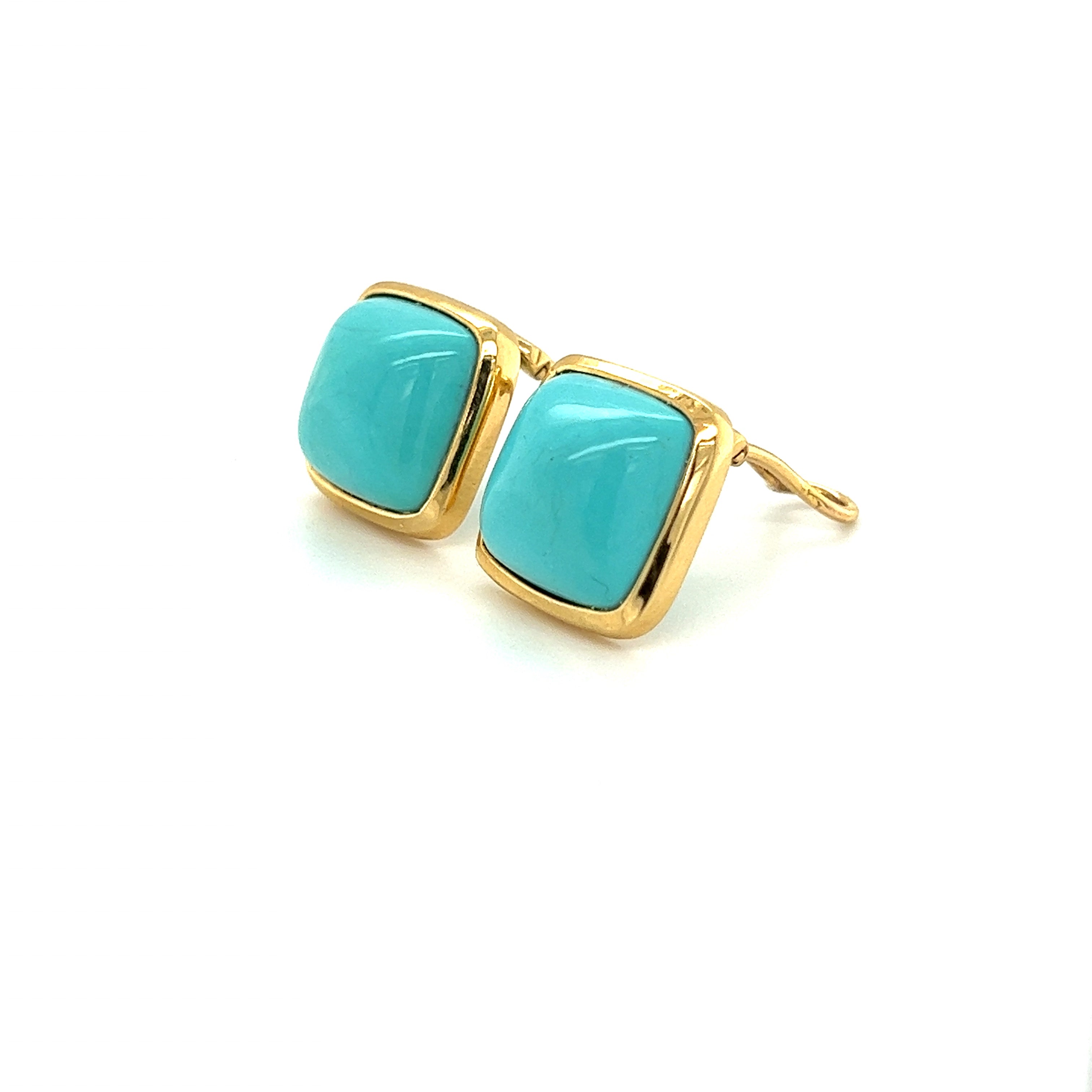 Sugarloaf Turquoise & Gold Earrings - Wildsmith Jewellery Earrings