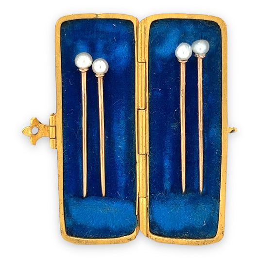 Victorian 18ct Gold Pin Case Brooch - Wildsmith Jewellery Brooches & Lapel Pins