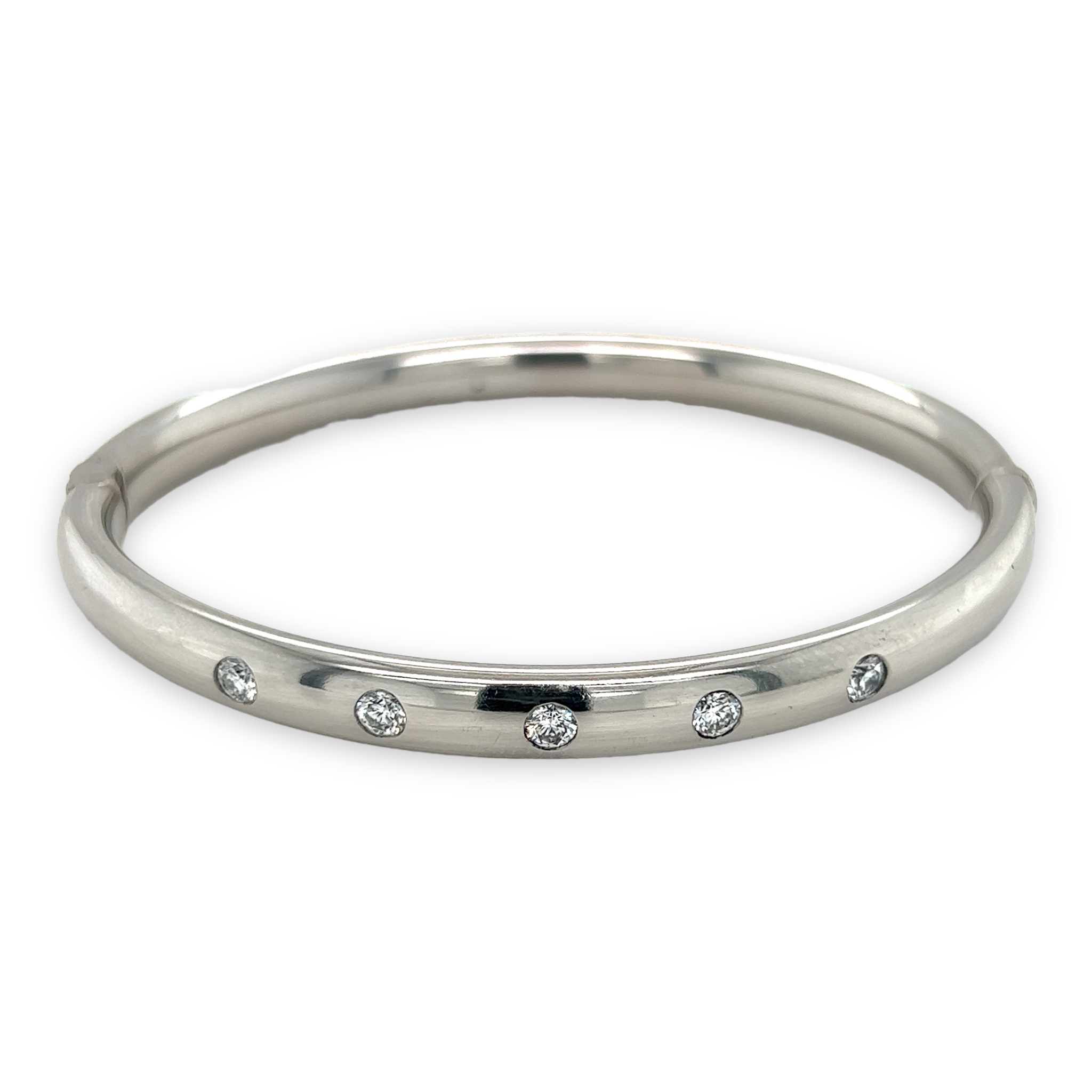 Platinum and Diamond Bangle - Wildsmith Jewellery Bracelets & Bangles