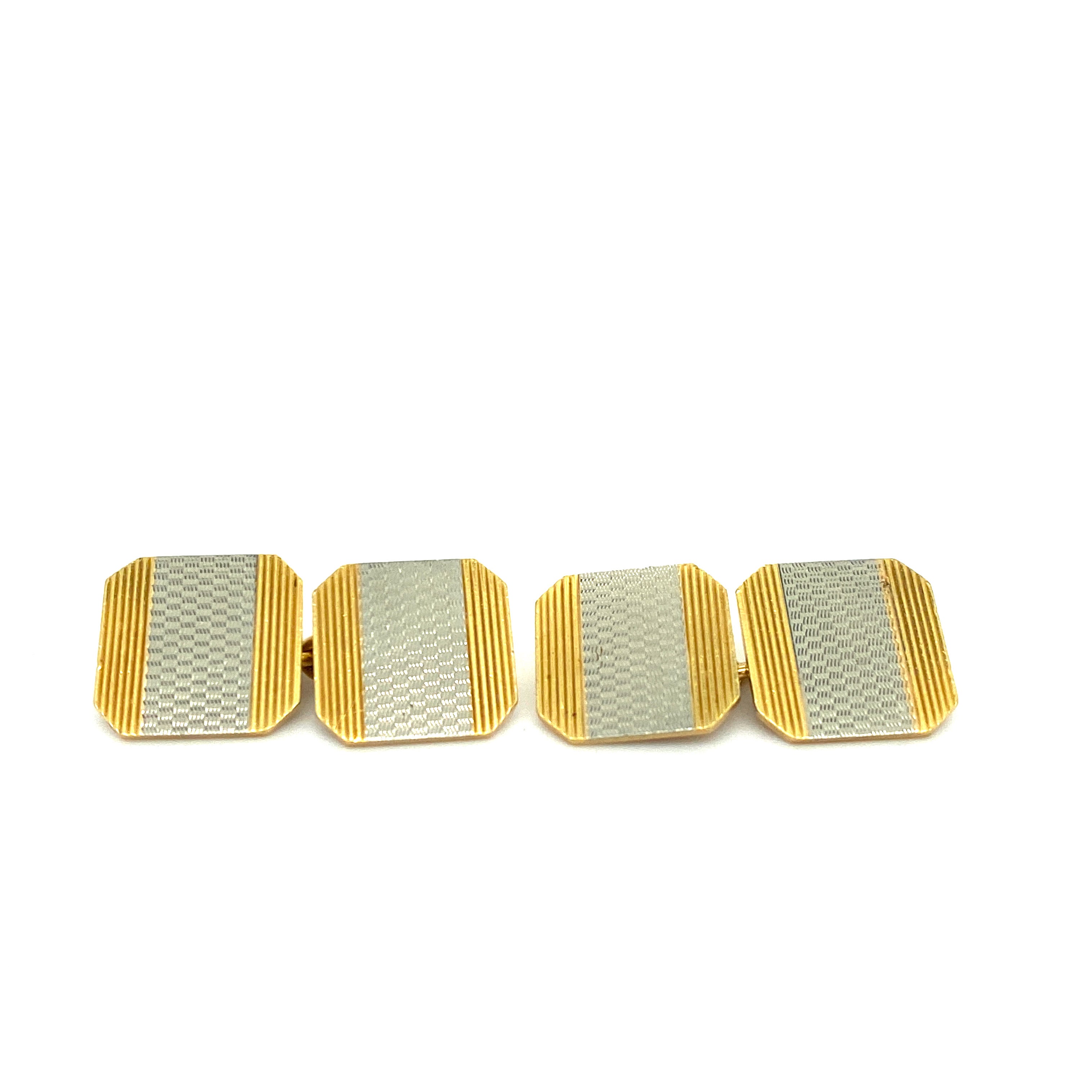 Platinum and Gold Cufflinks - Wildsmith Jewellery Cufflinks