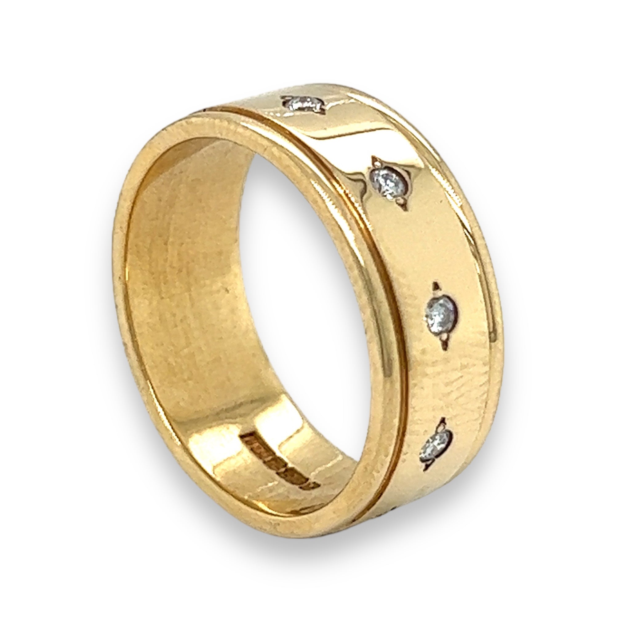 18ct Yellow Gold & Diamond Wedding Band - Wildsmith Jewellery Rings