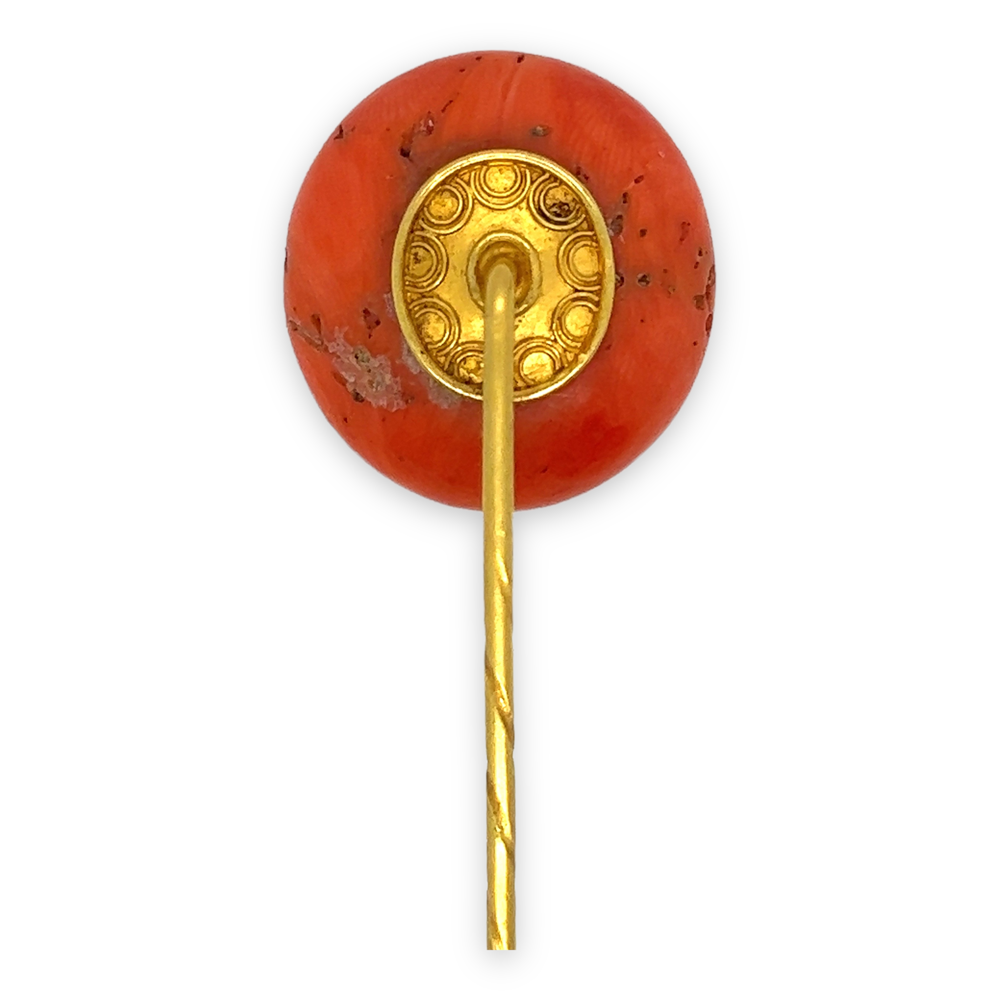 Large Coral Stickpin - Wildsmith Jewellery Stickpins