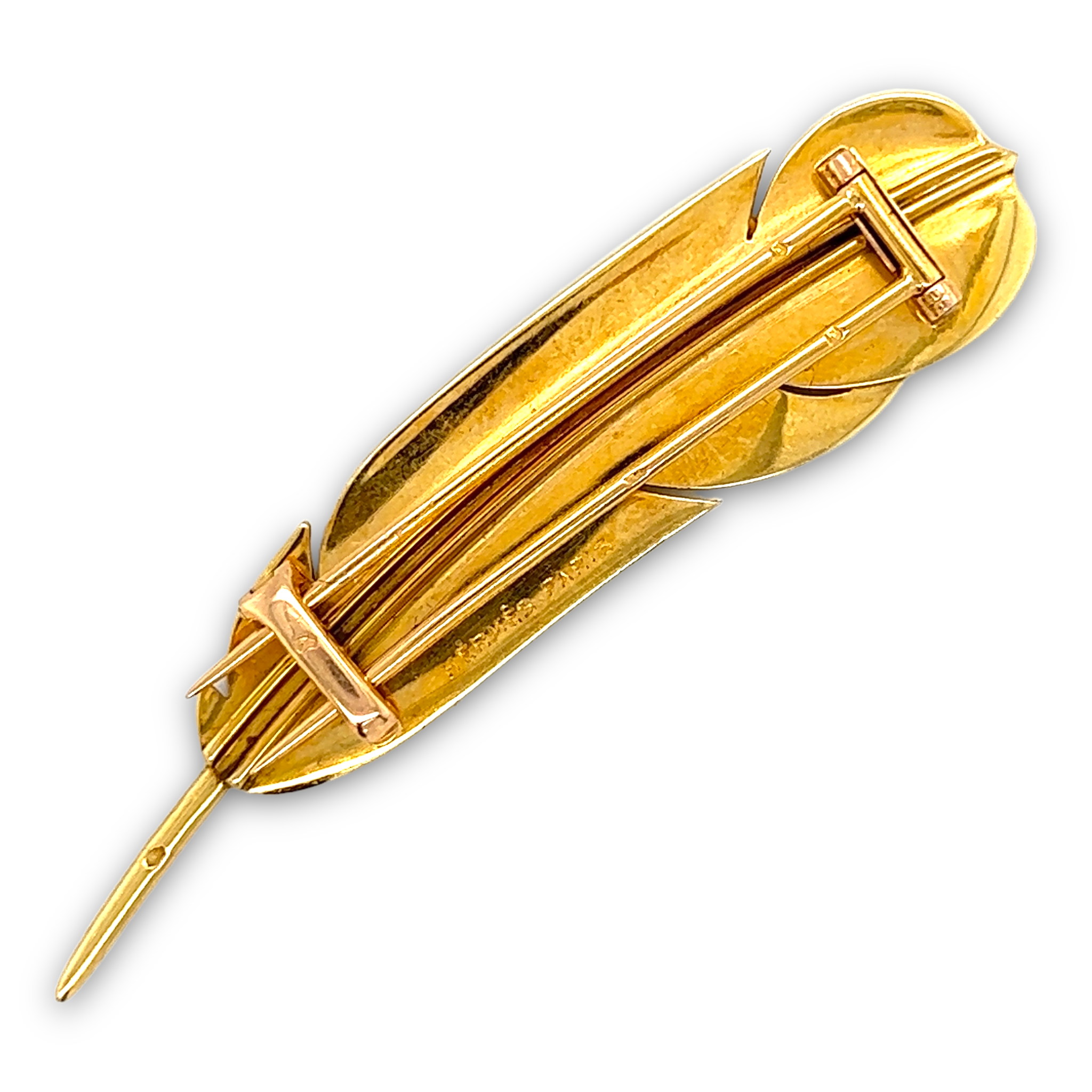 Hermès Paris Gold Feather Brooch - Wildsmith Jewellery Brooches