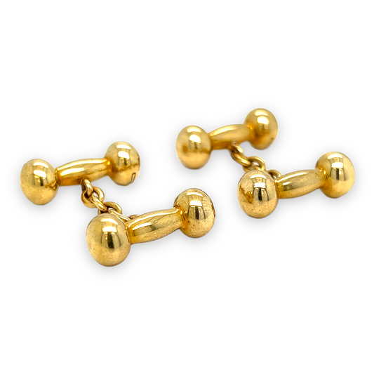 Antique 18ct Gold Dumbbell Cufflinks - Wildsmith Jewellery Cufflinks