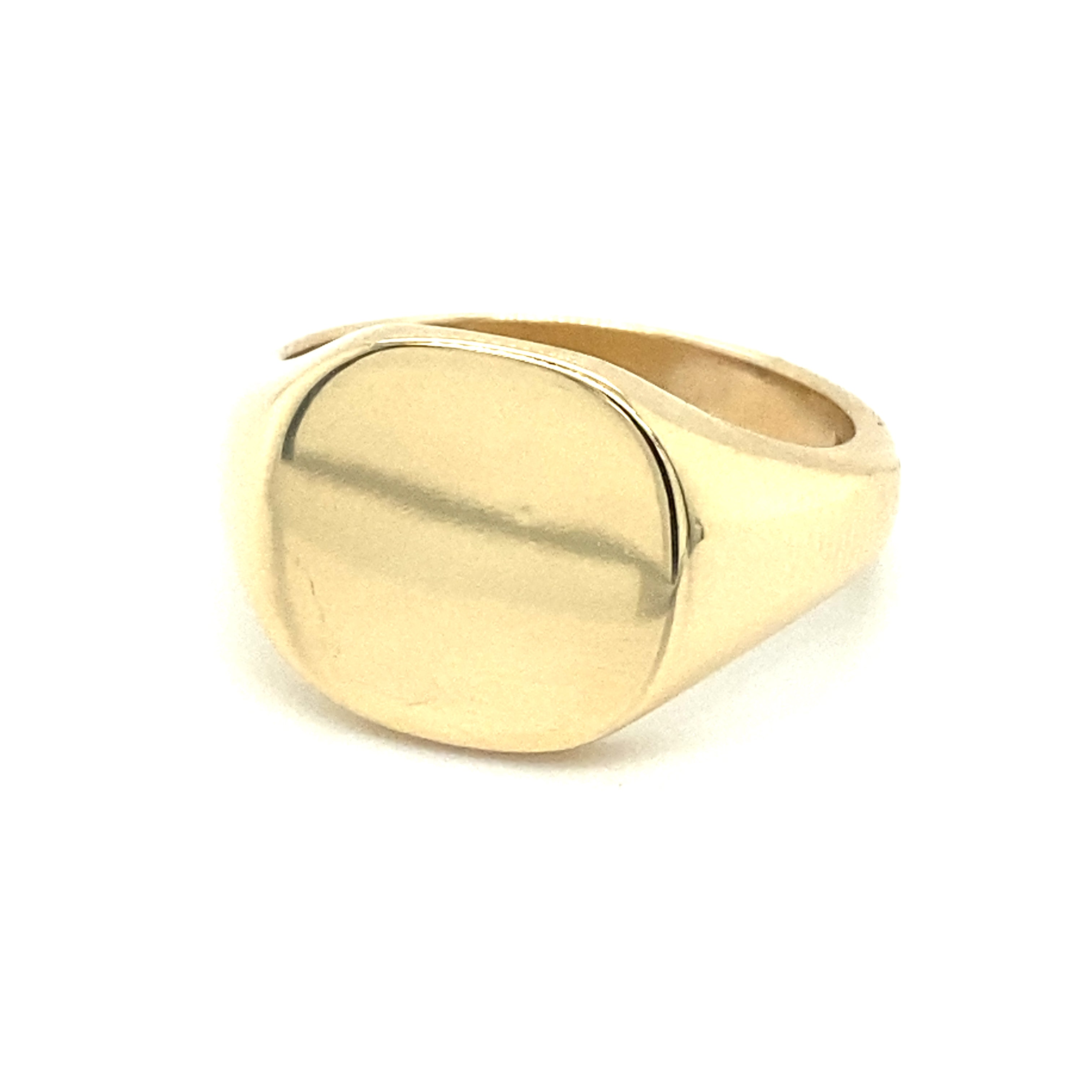 9ct Gold Cushion Signet Ring - Wildsmith Jewellery Rings