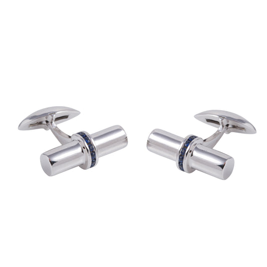 Sapphire and White Gold Cufflinks - Wildsmith Jewellery Cufflinks