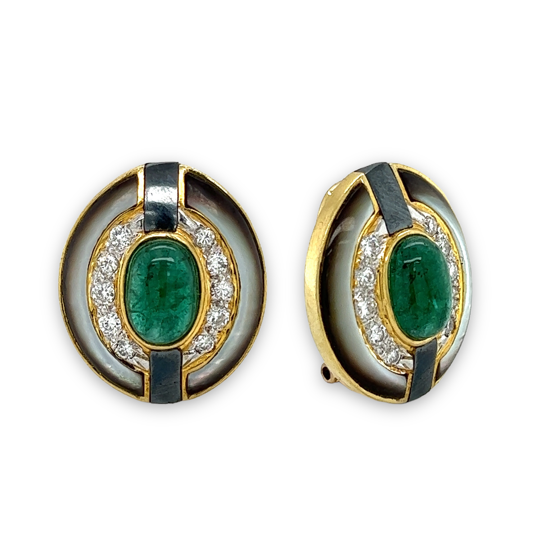 Emerald and Diamond Earrings - Wildsmith Jewellery Earrings