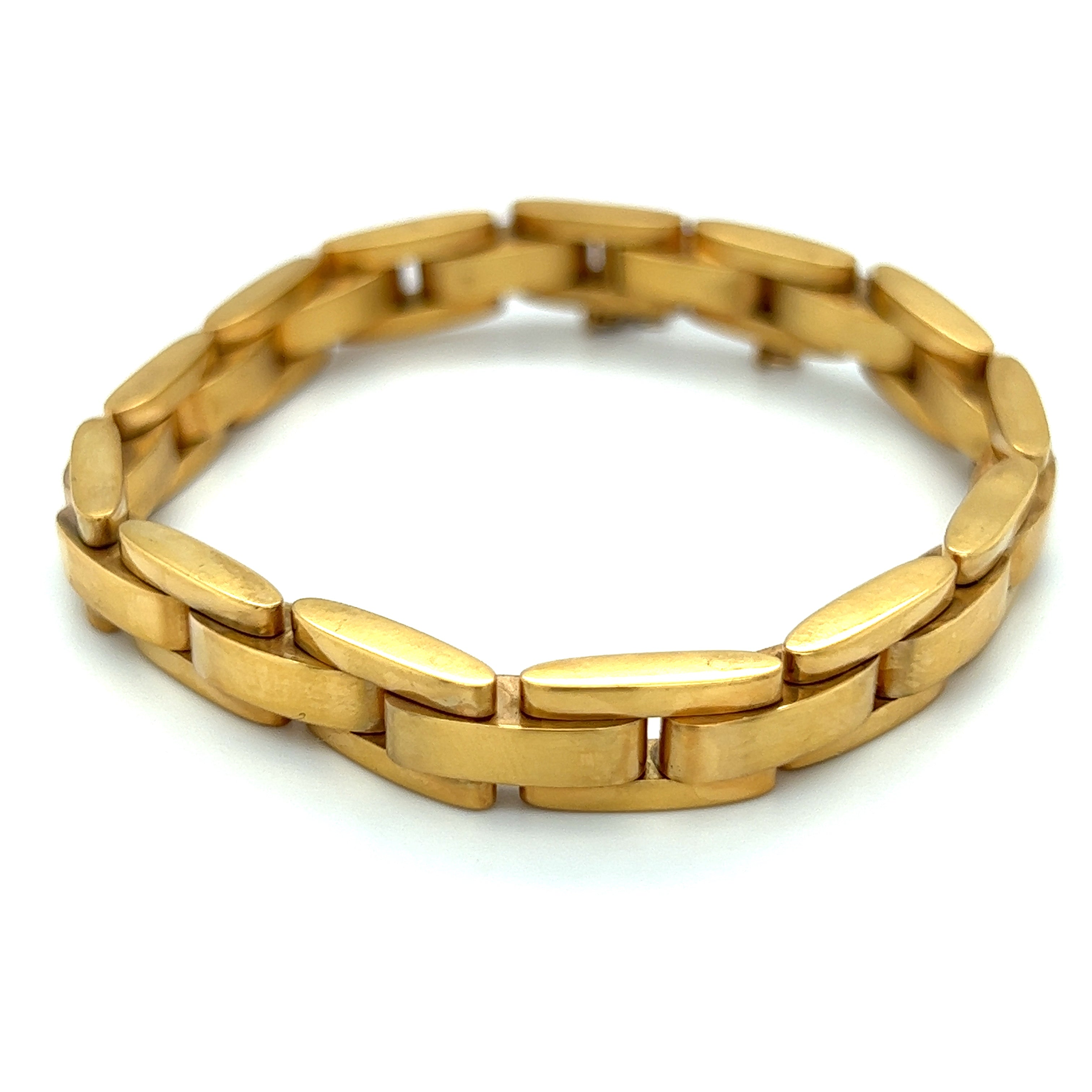 Brilladia 14ct Gold Bracelet Circle Design With Diamonds BDB0010-14KGSL