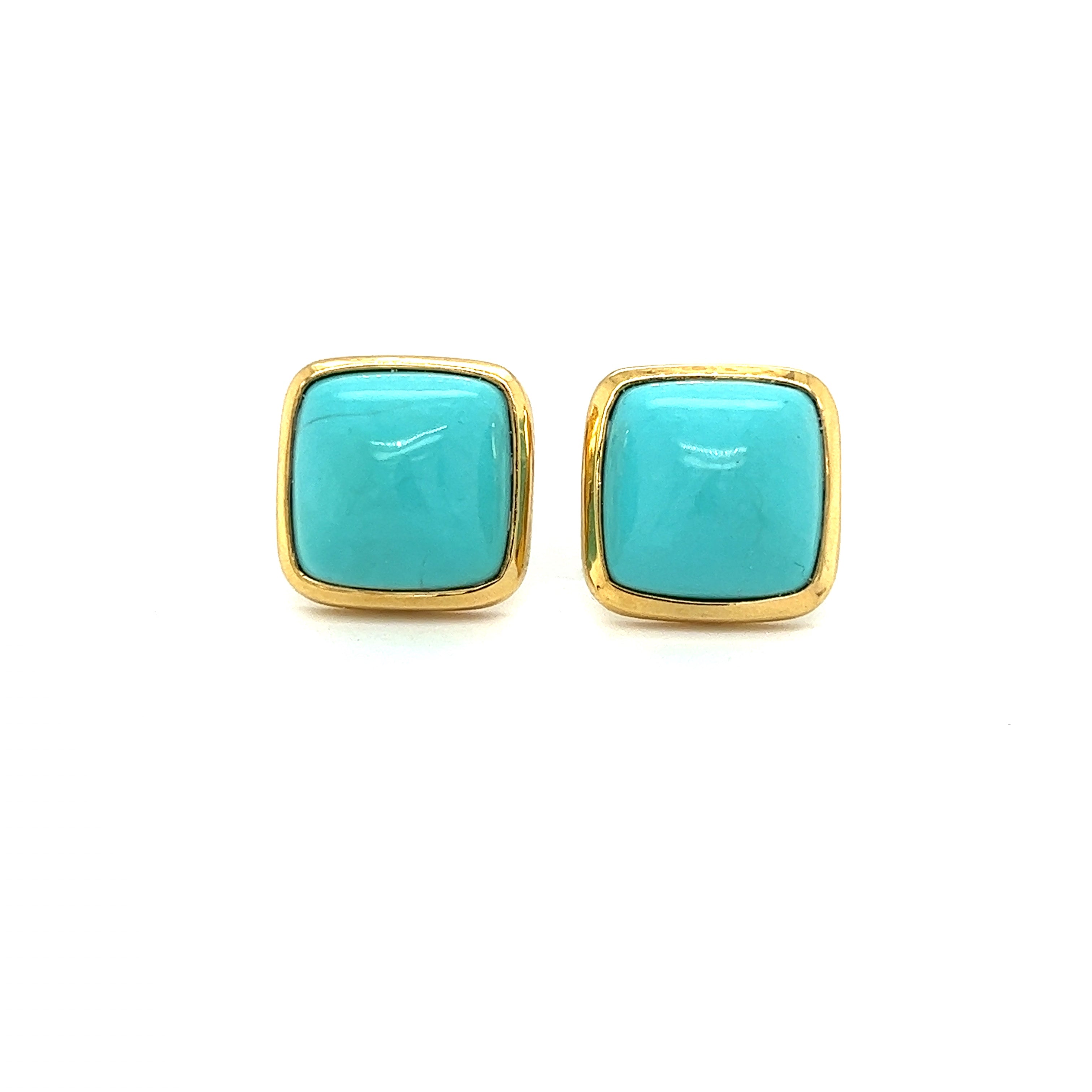 Sugarloaf Turquoise & Gold Earrings - Wildsmith Jewellery Earrings