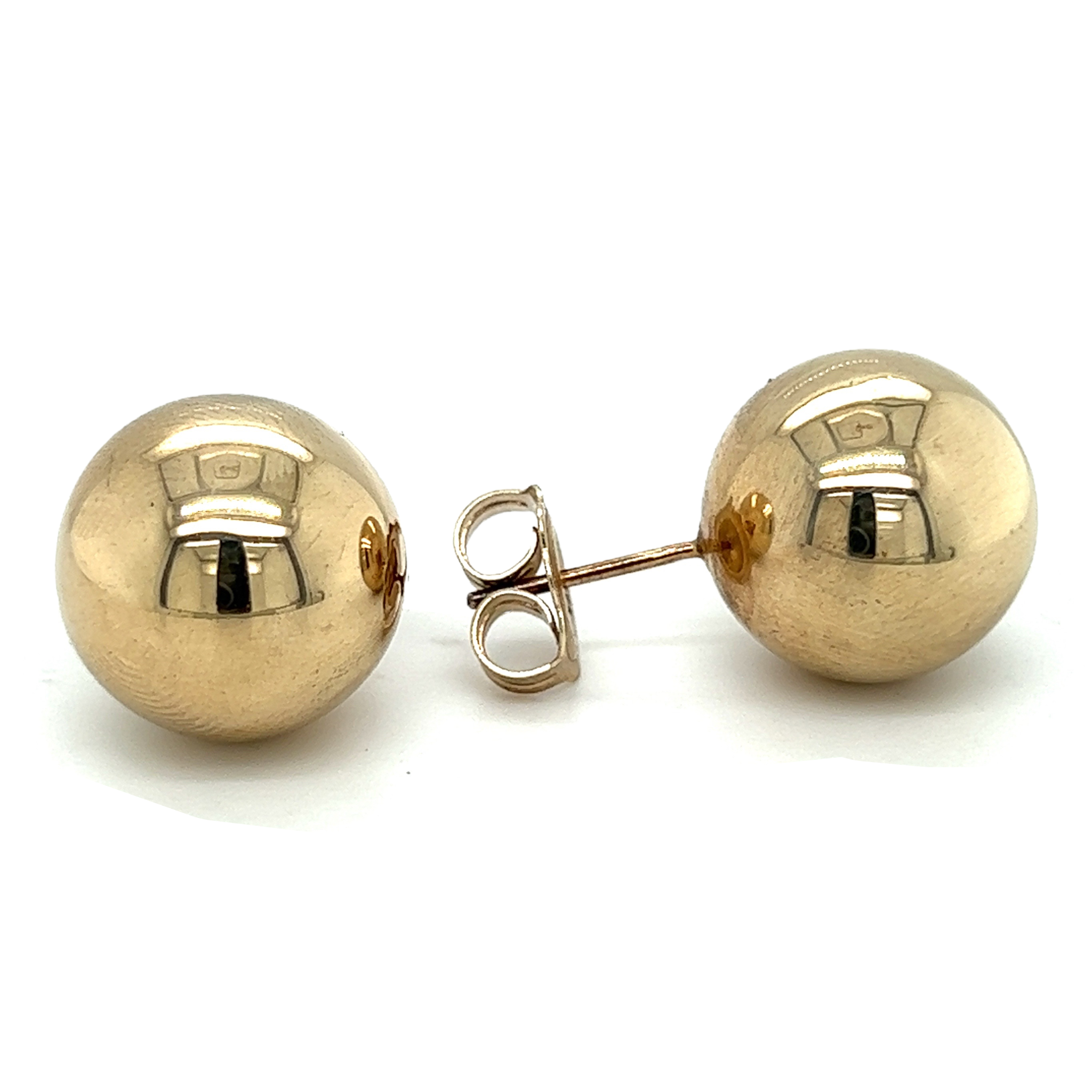 Large Gold Ball Earrings - Wildsmith Jewellery Earrings