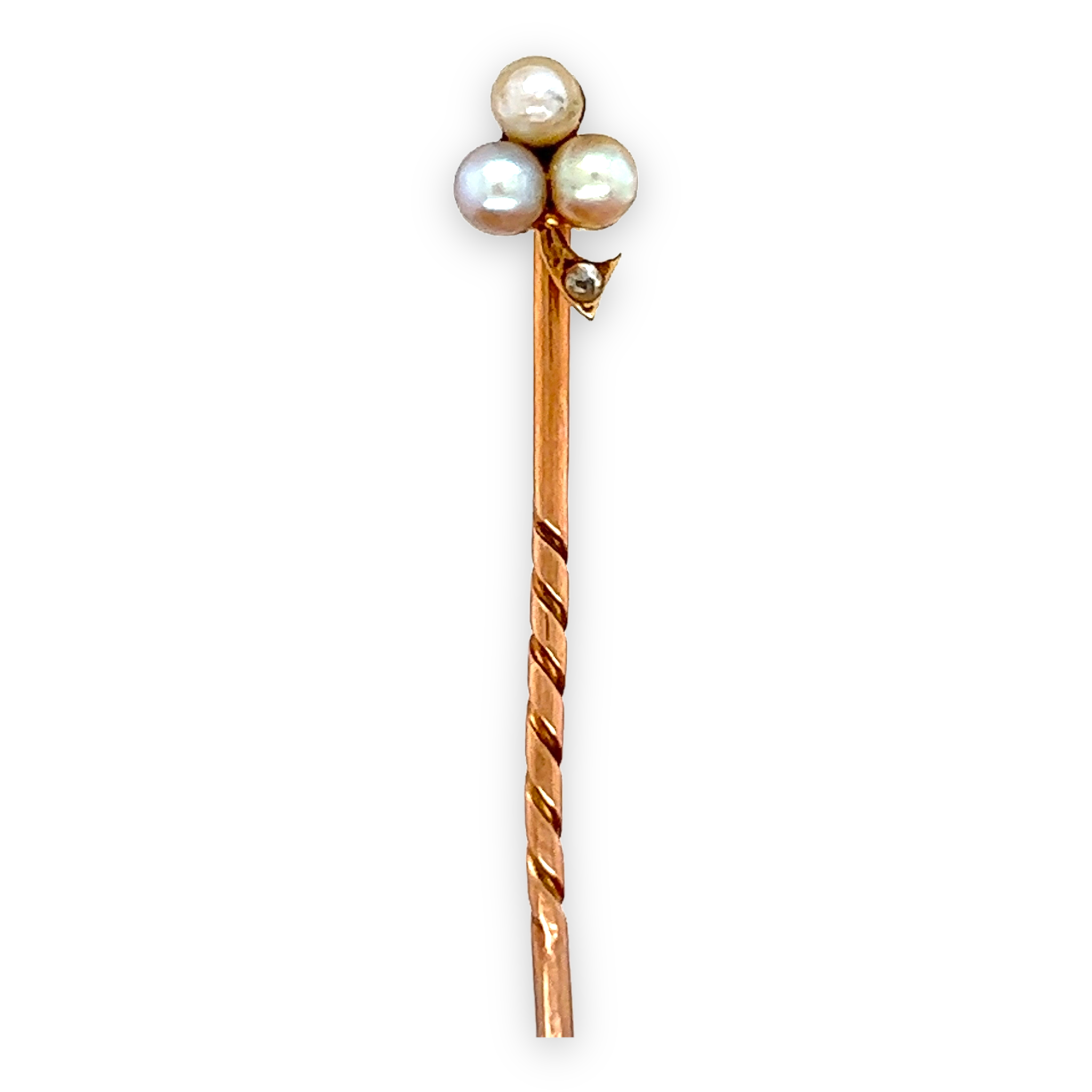 Natural Pearl and Diamond Stickpin - Wildsmith Jewellery Stickpins