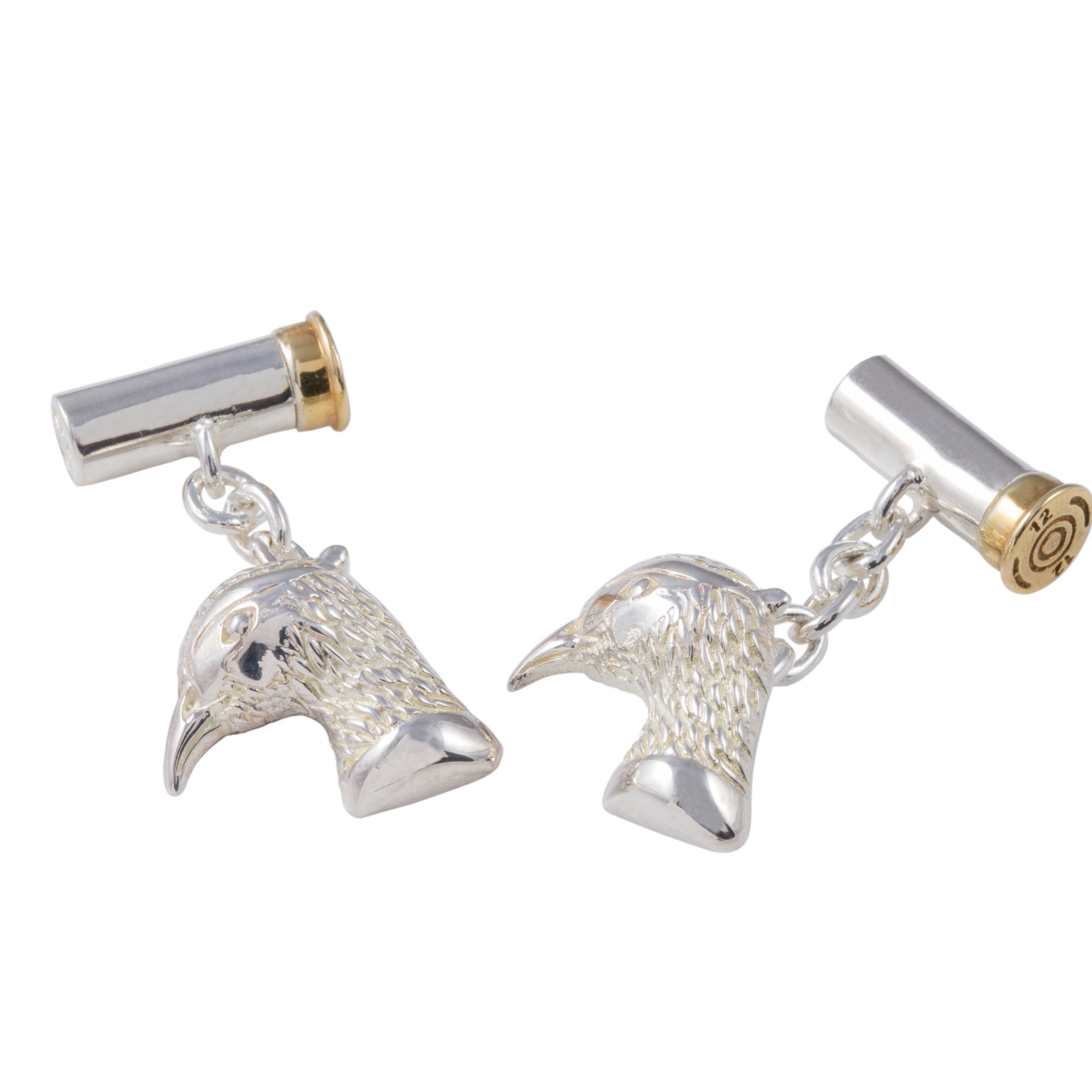 Pheasant sale cufflinks silver