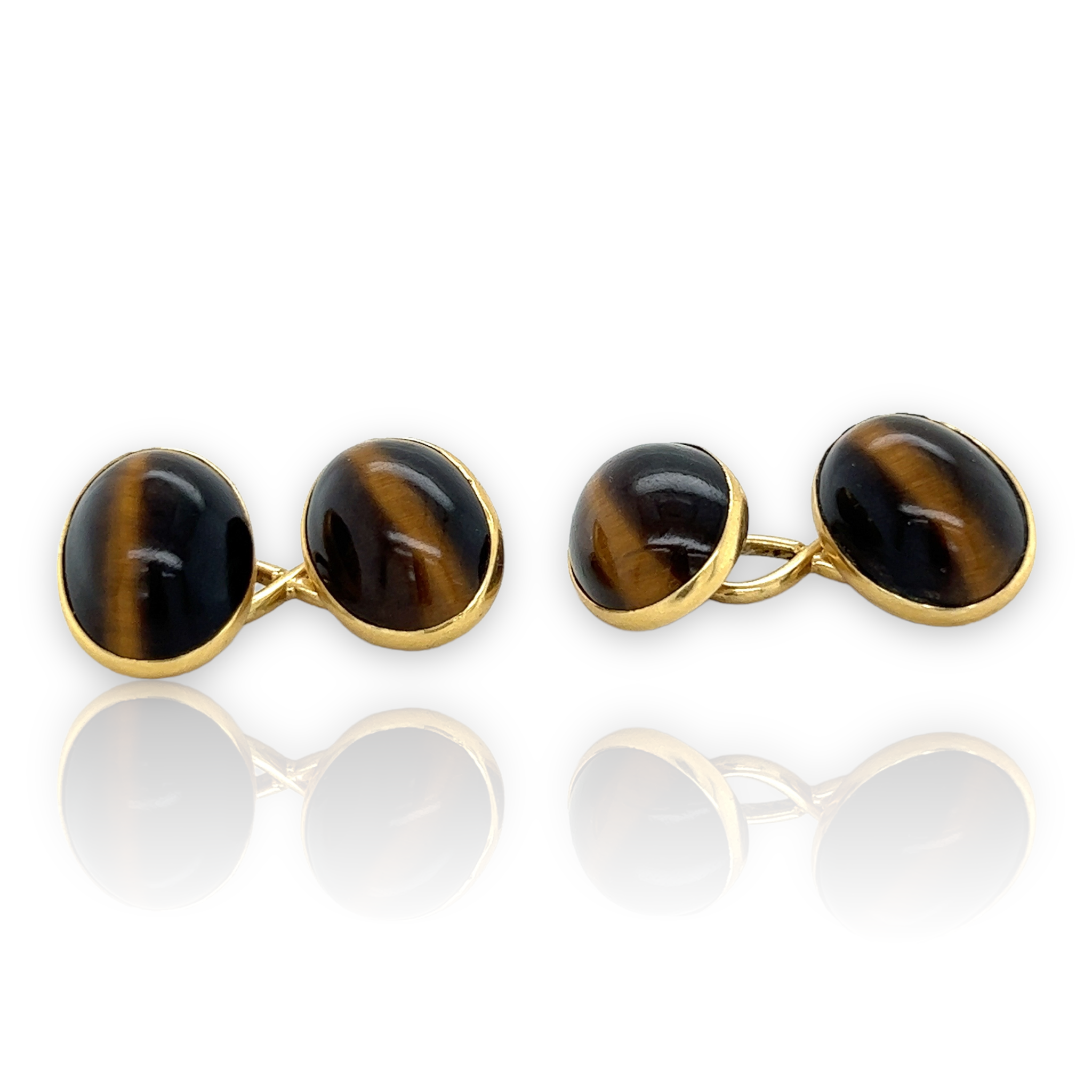 Antique Tigers Eye Cufflinks - Wildsmith Jewellery Cufflinks