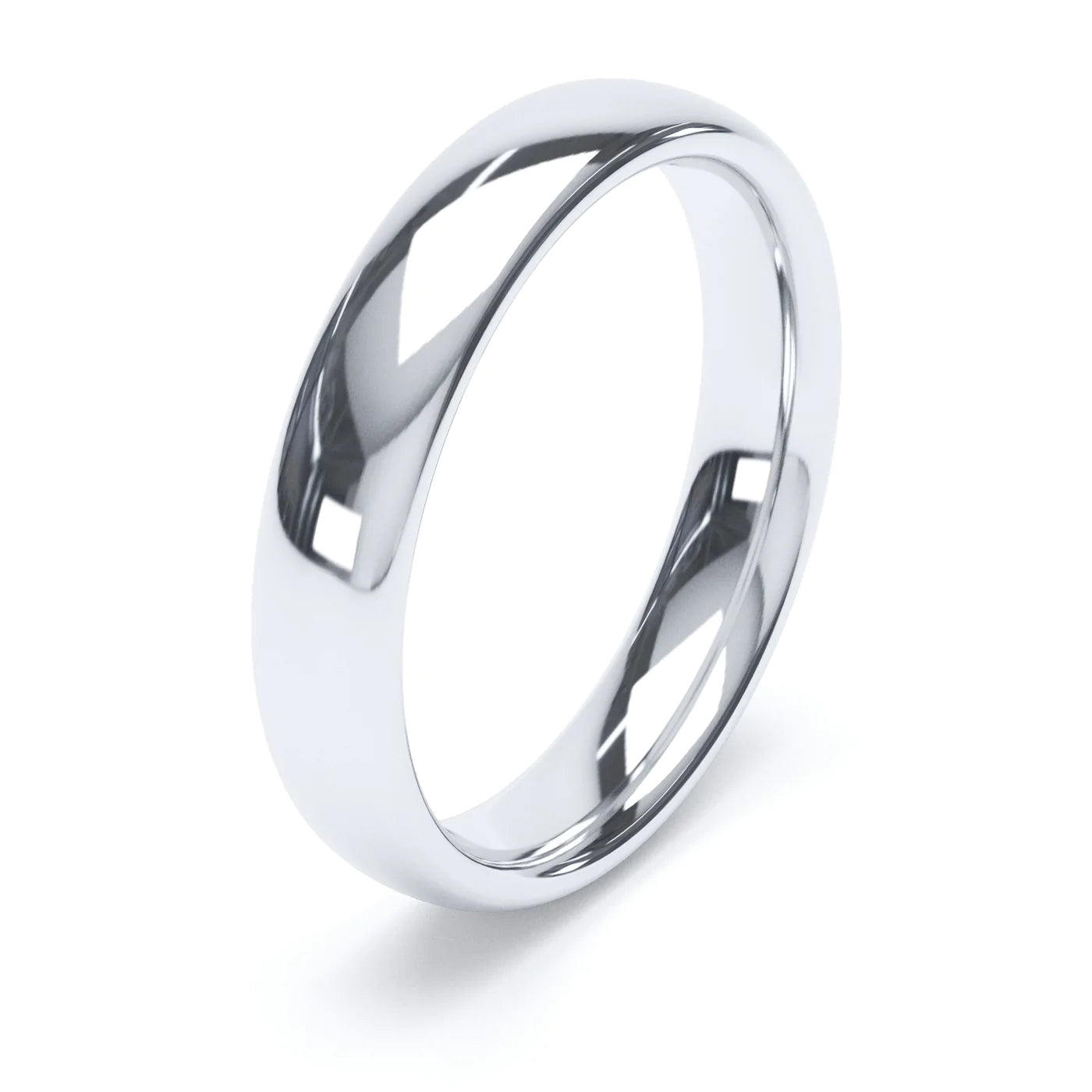 Court Shaped Platinum Wedding Ring - Wildsmith Jewellery