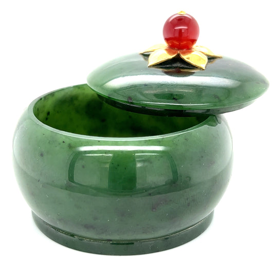 Vacheron Constantin Nephrite Jade & Carnelian Box - Wildsmith Jewellery Boxes