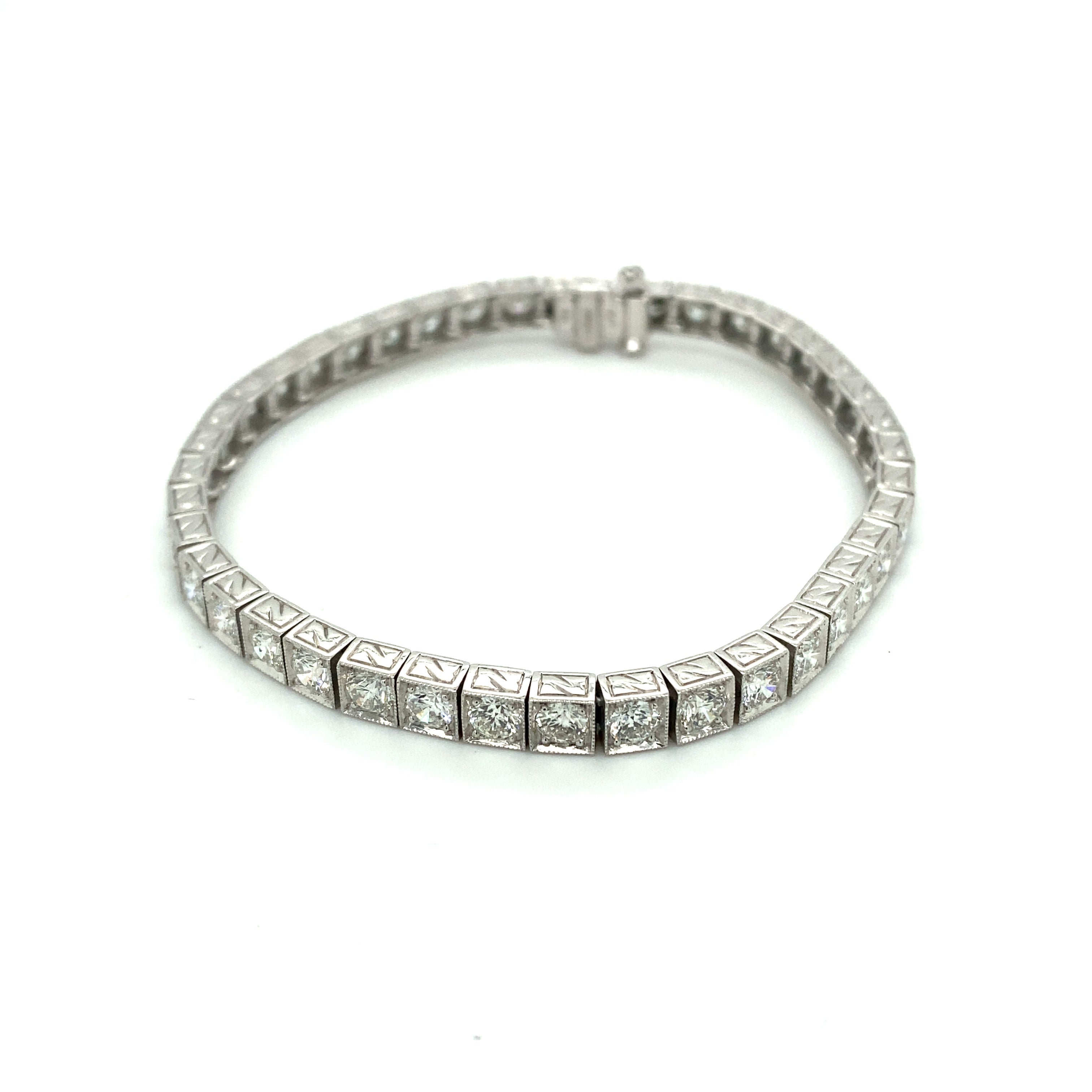 Diamond Tennis Bracelet, 7.2cts - Wildsmith Jewellery Bracelets & Bangles