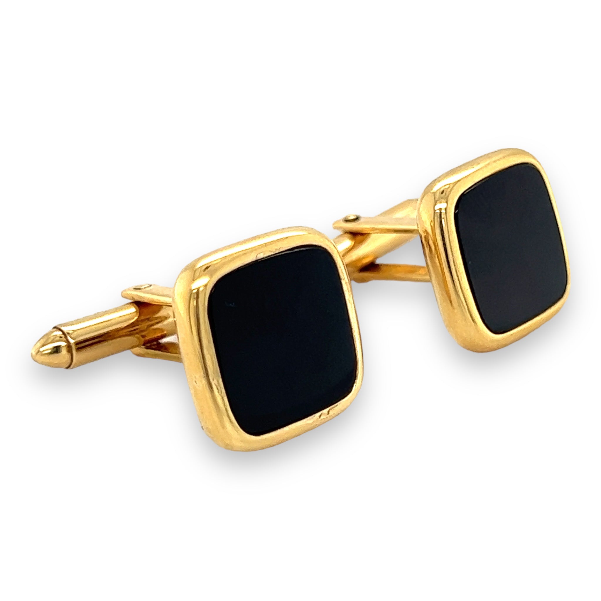 Onyx and Gold Cufflinks - Wildsmith Jewellery Cufflinks