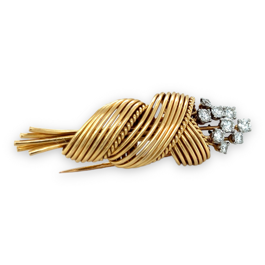 Vintage Cartier Paris Diamond Brooch - Wildsmith Jewellery Brooches & Lapel Pins