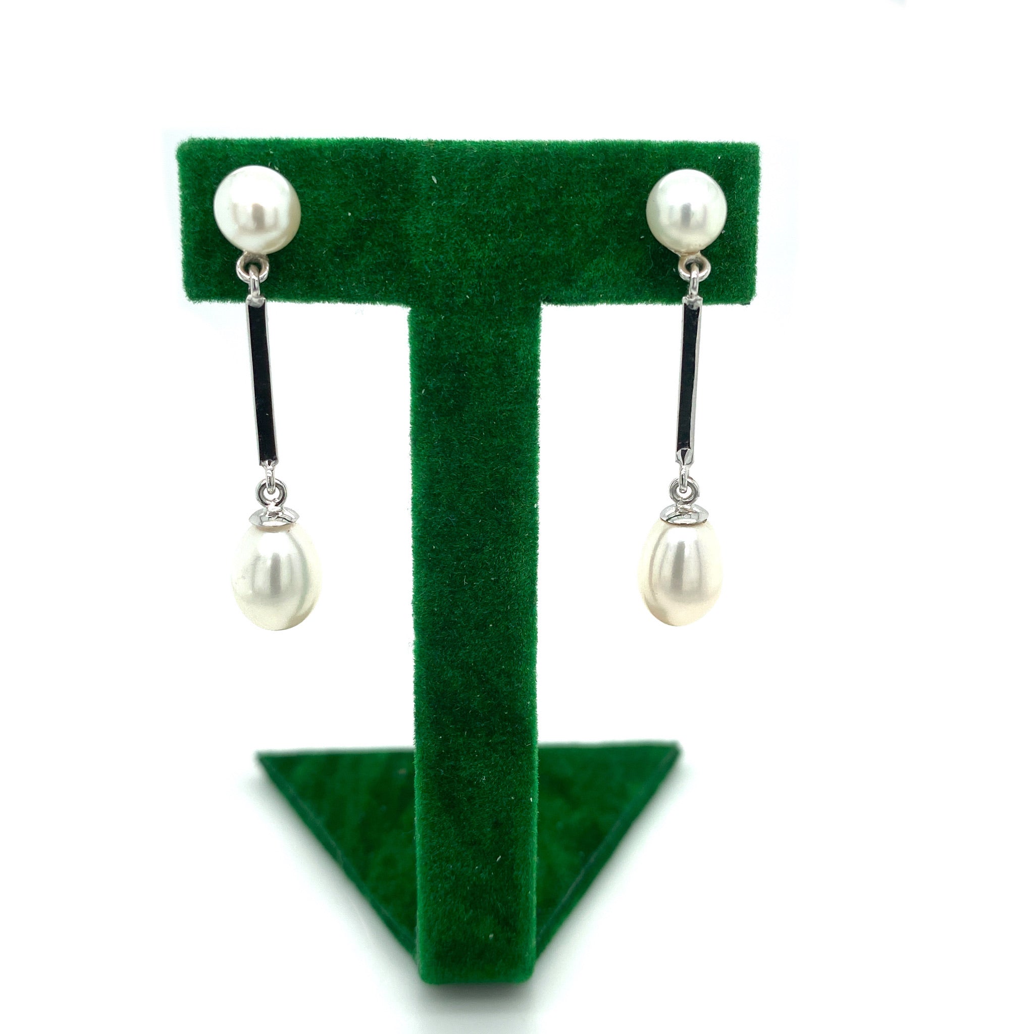Pearl and Gold Drop Earrings - Wildsmith Jewellery Earrings