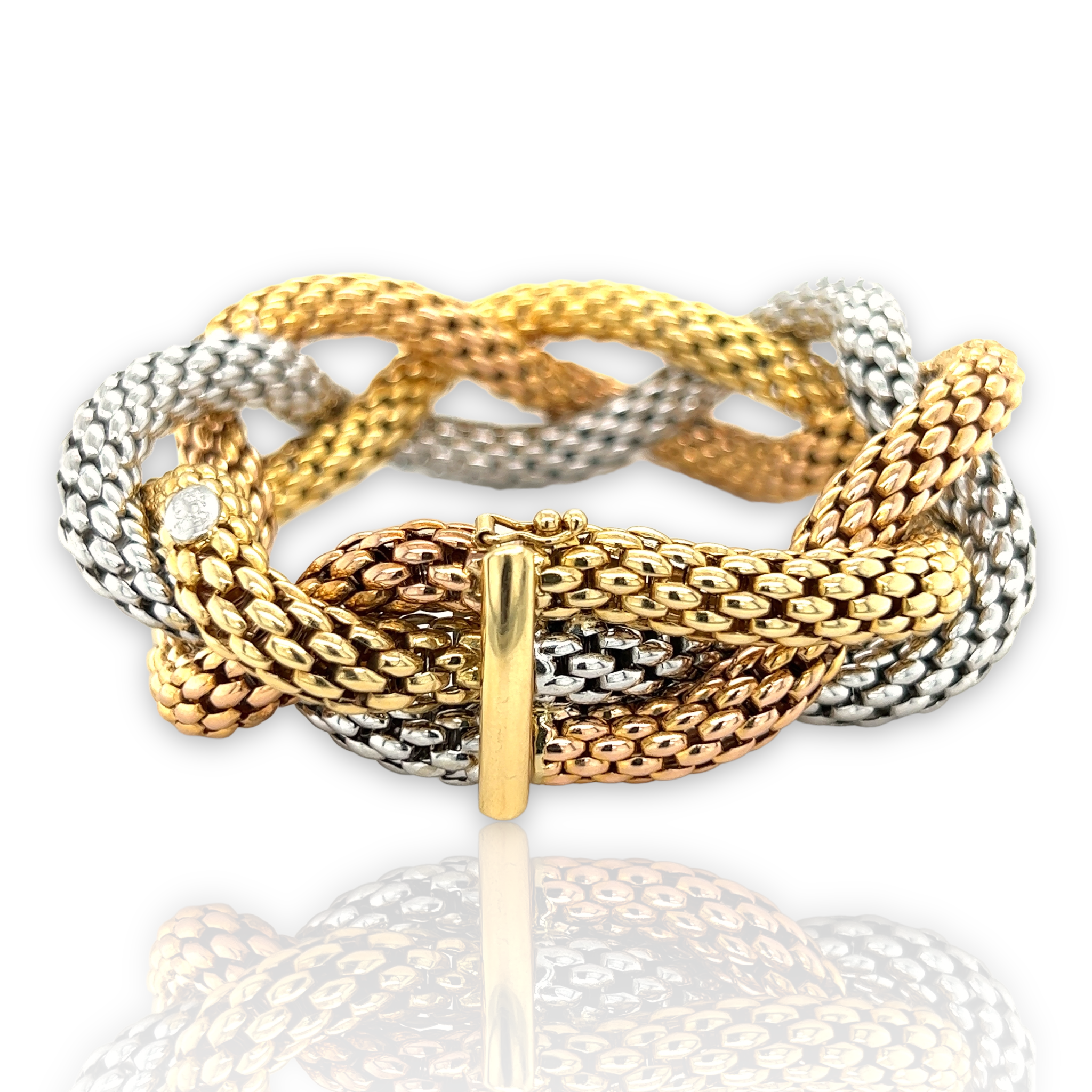 Three Colour Gold Bracelet by Fope - Wildsmith Jewellery Bracelets & Bangles