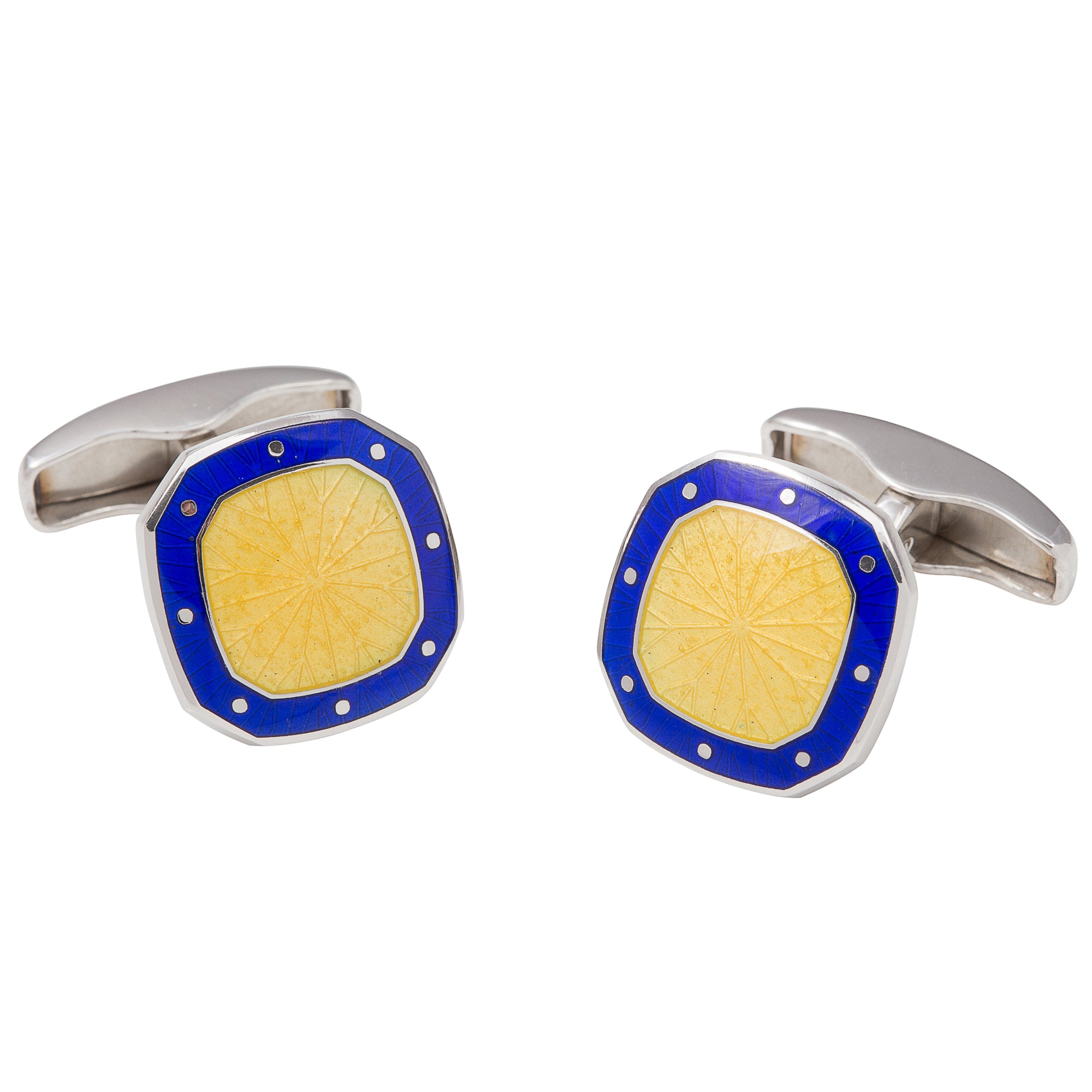 Silver Enamel Cufflinks - Wildsmith Jewellery Cufflinks