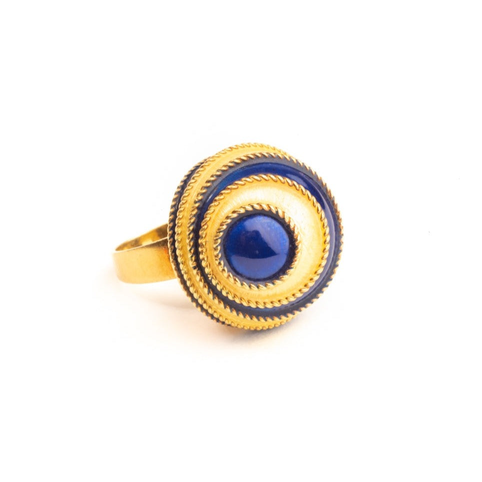 Gold and Enamel Ball Cocktail Ring - Wildsmith Jewellery Rings