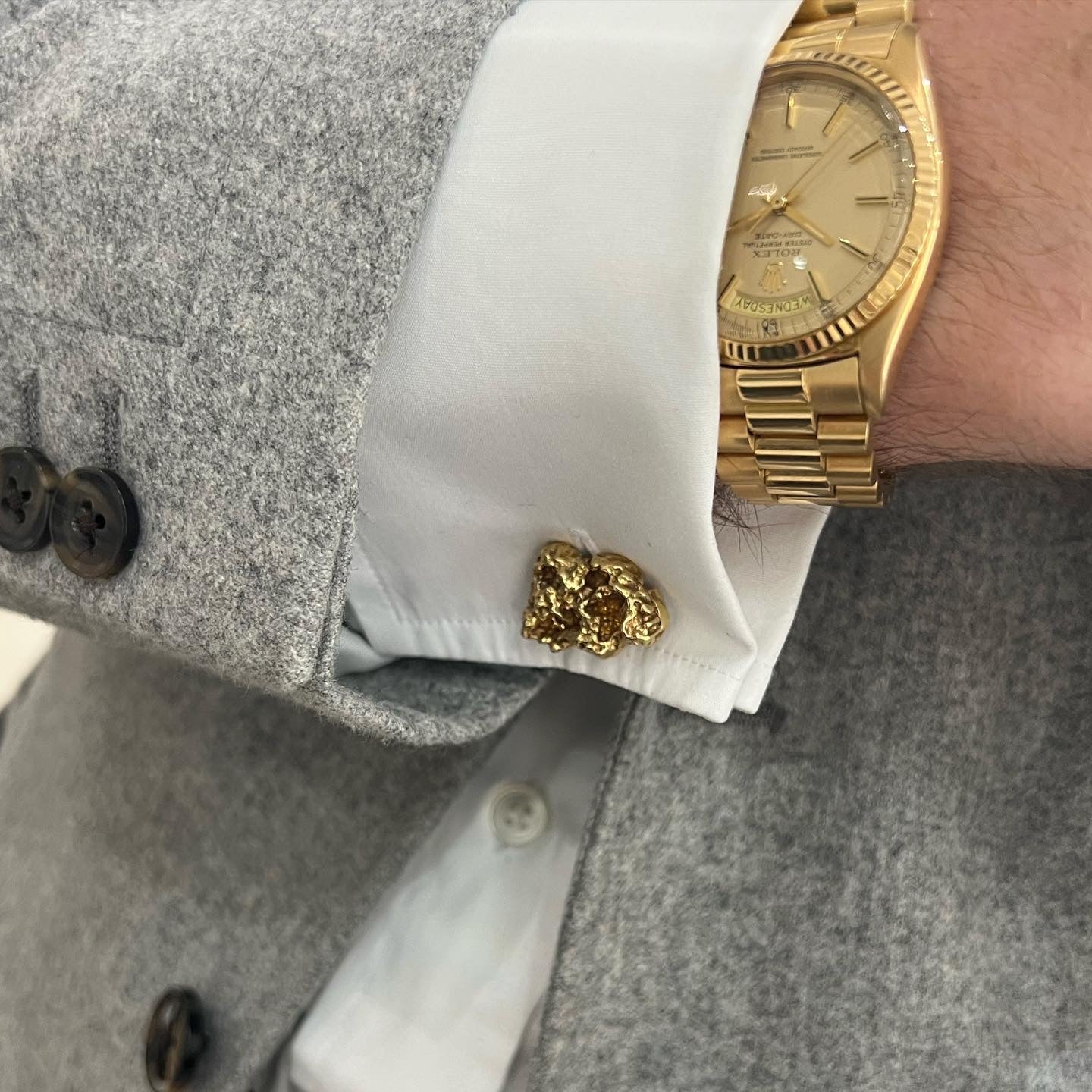 Gold Nugget Cufflinks - Wildsmith Jewellery Cufflinks