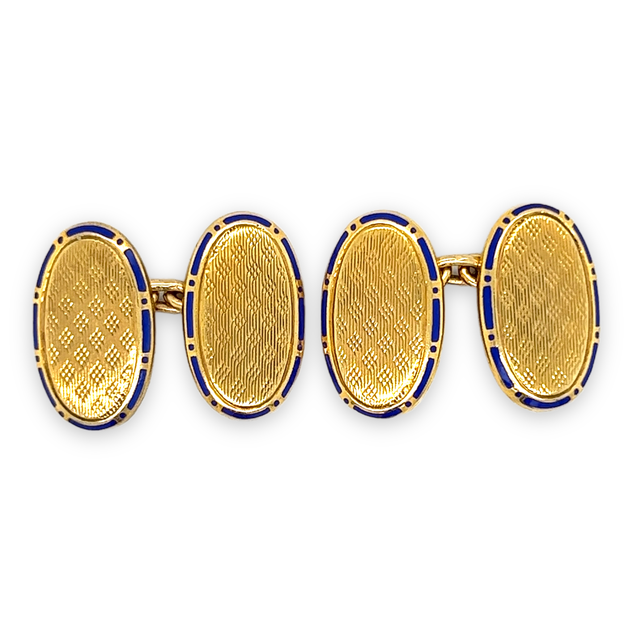 9ct Gold Victorian Enamel Cufflinks - Wildsmith Jewellery Cufflinks