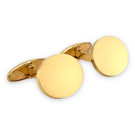 Gold Oval Cufflinks - Wildsmith Jewellery Cufflinks